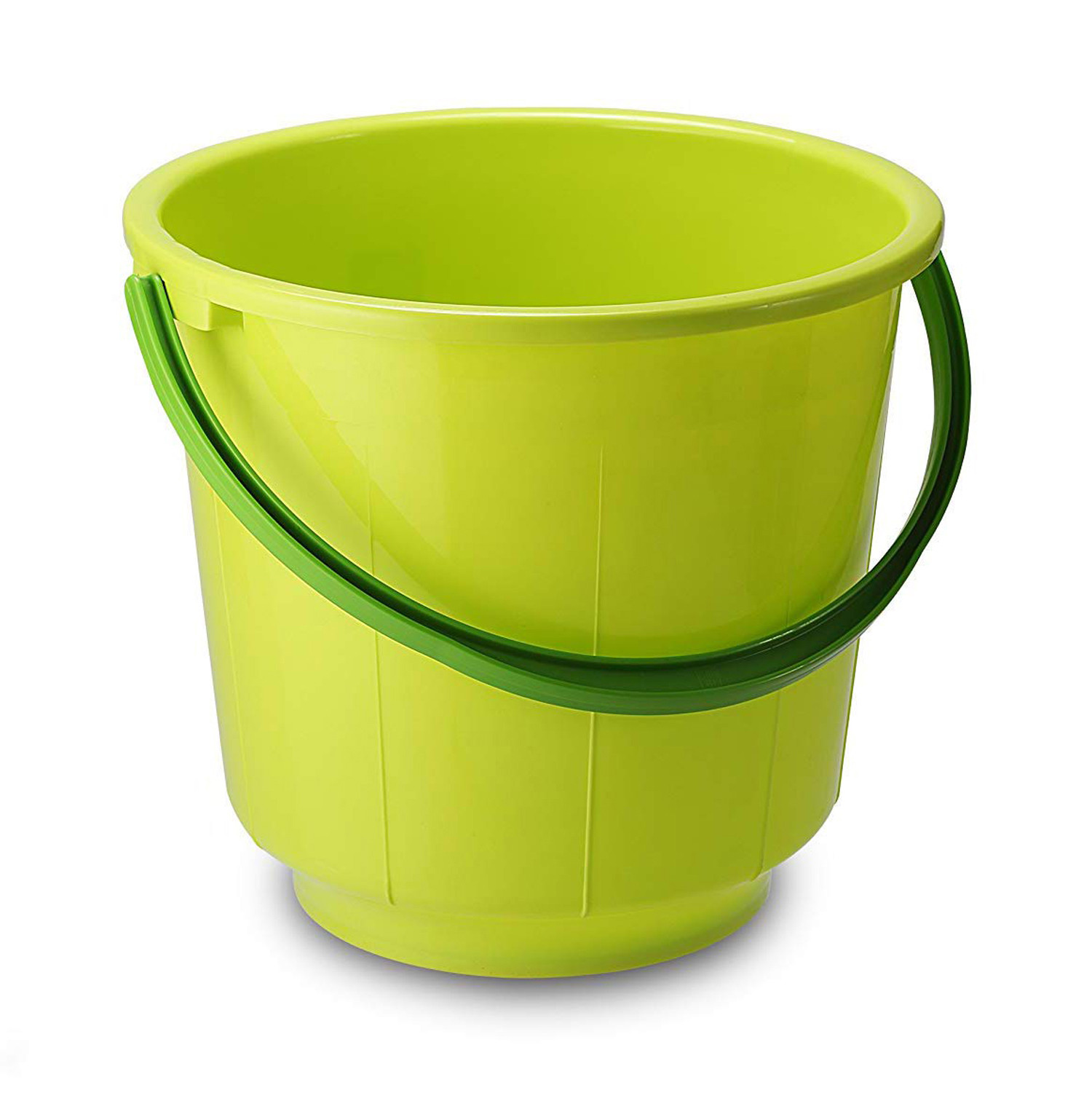 Kuber Industries  Unbreakable Strong Plastic Bathroom Bucket 13 Ltr (Green) -CTKTC37873