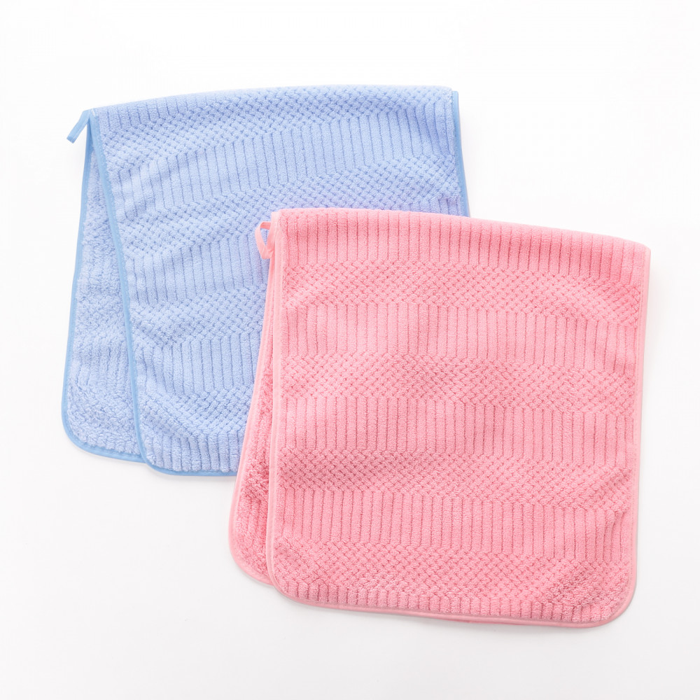 Kuber Industries 2 Piece Hand Towel Set|280 GSM|Gtm &amp; Workout Towels|Super Absorbent &amp; Antibacterial Treatment|Small Size, Travel Friendly  (Blue &amp; Pink)