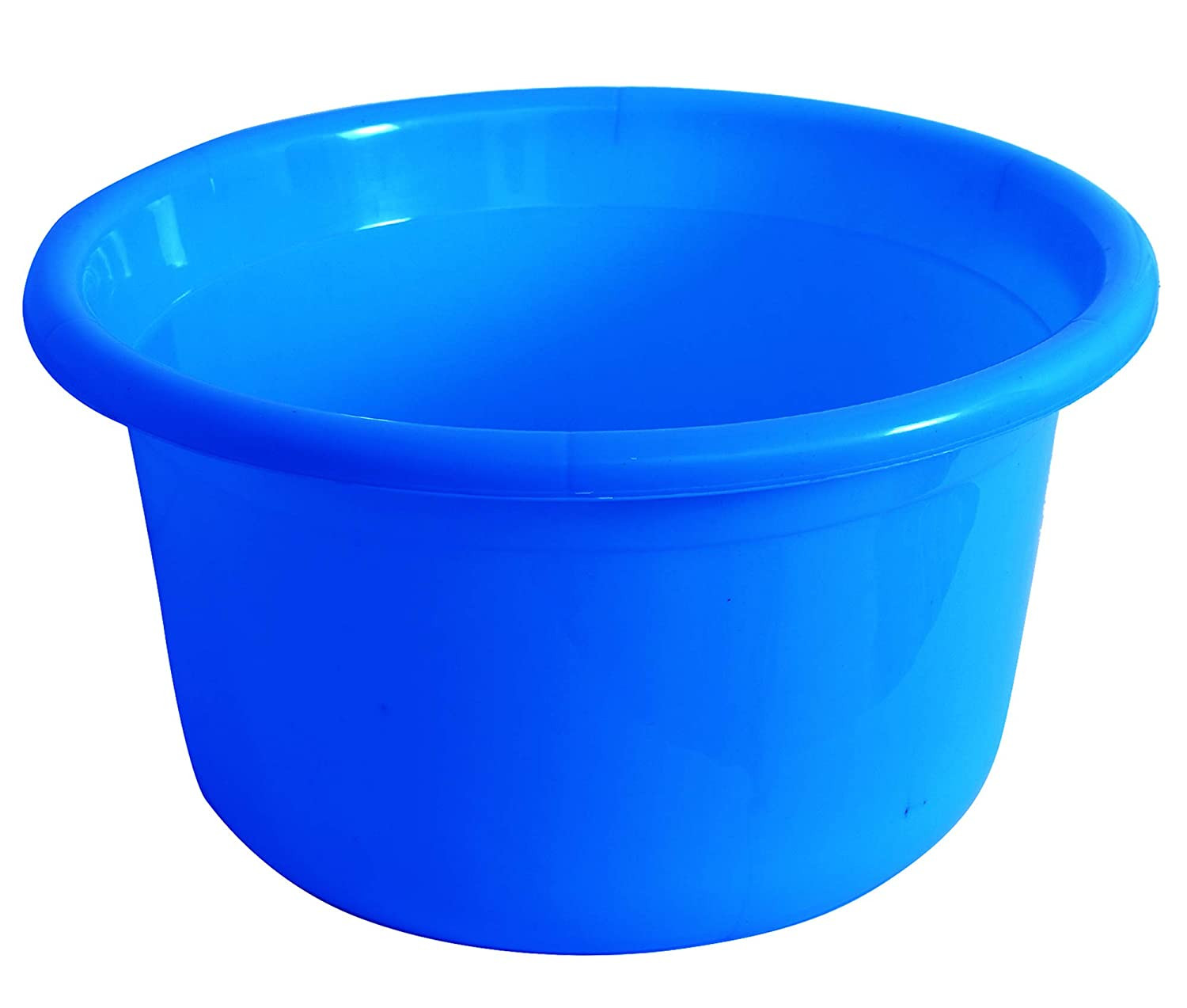 Kuber Industries 2 Pieces Unbreakable Plastic Multipurpose Bath Tub/Washing Tub 35 Ltr (Red & Blue)-KUBMRT11735