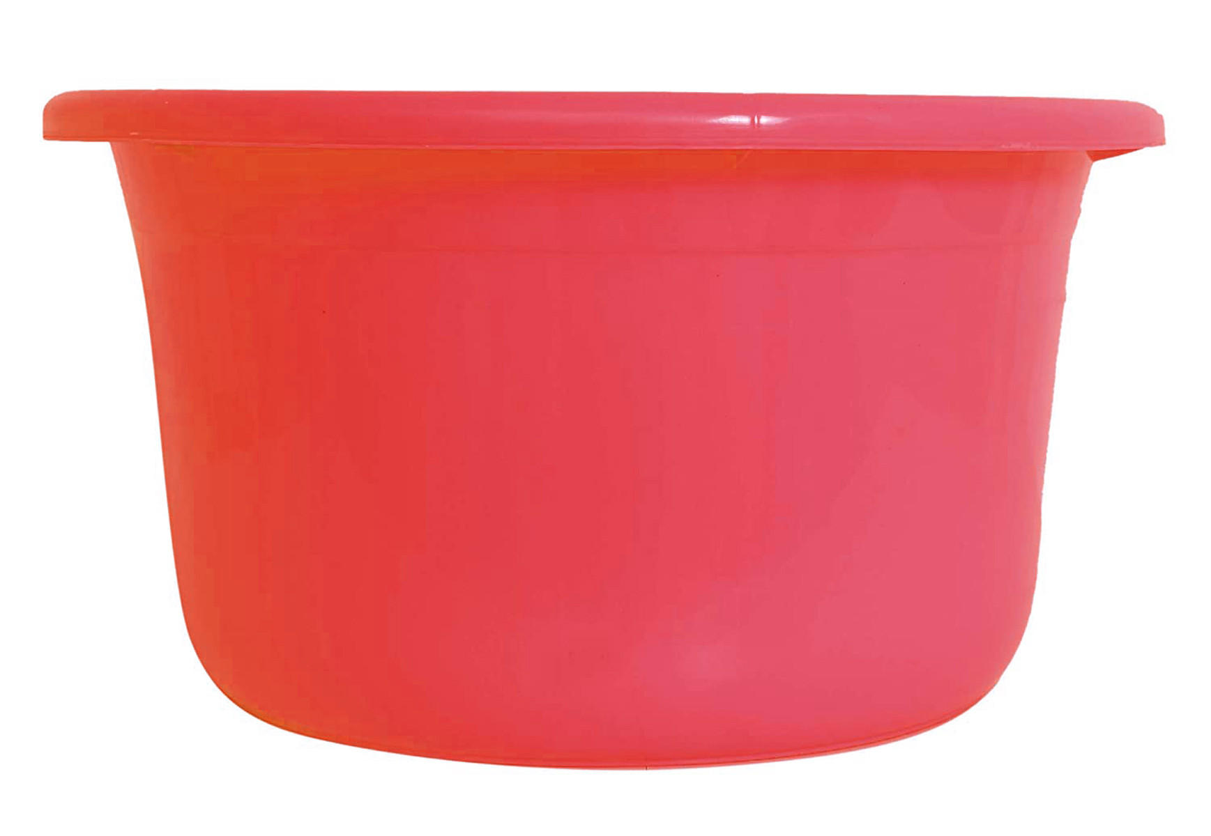 Kuber Industries 2 Pieces Unbreakable Plastic Multipurpose Bath Tub/Washing Tub 35 Ltr (Red & Blue)-KUBMRT11735