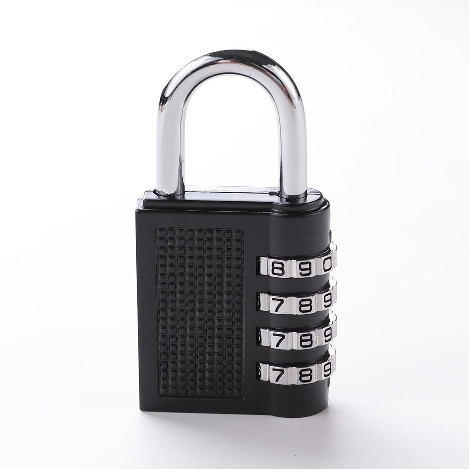 Kuber Industries 4 Digit Combination Padlock|Keyless Luggage Lock (Black)