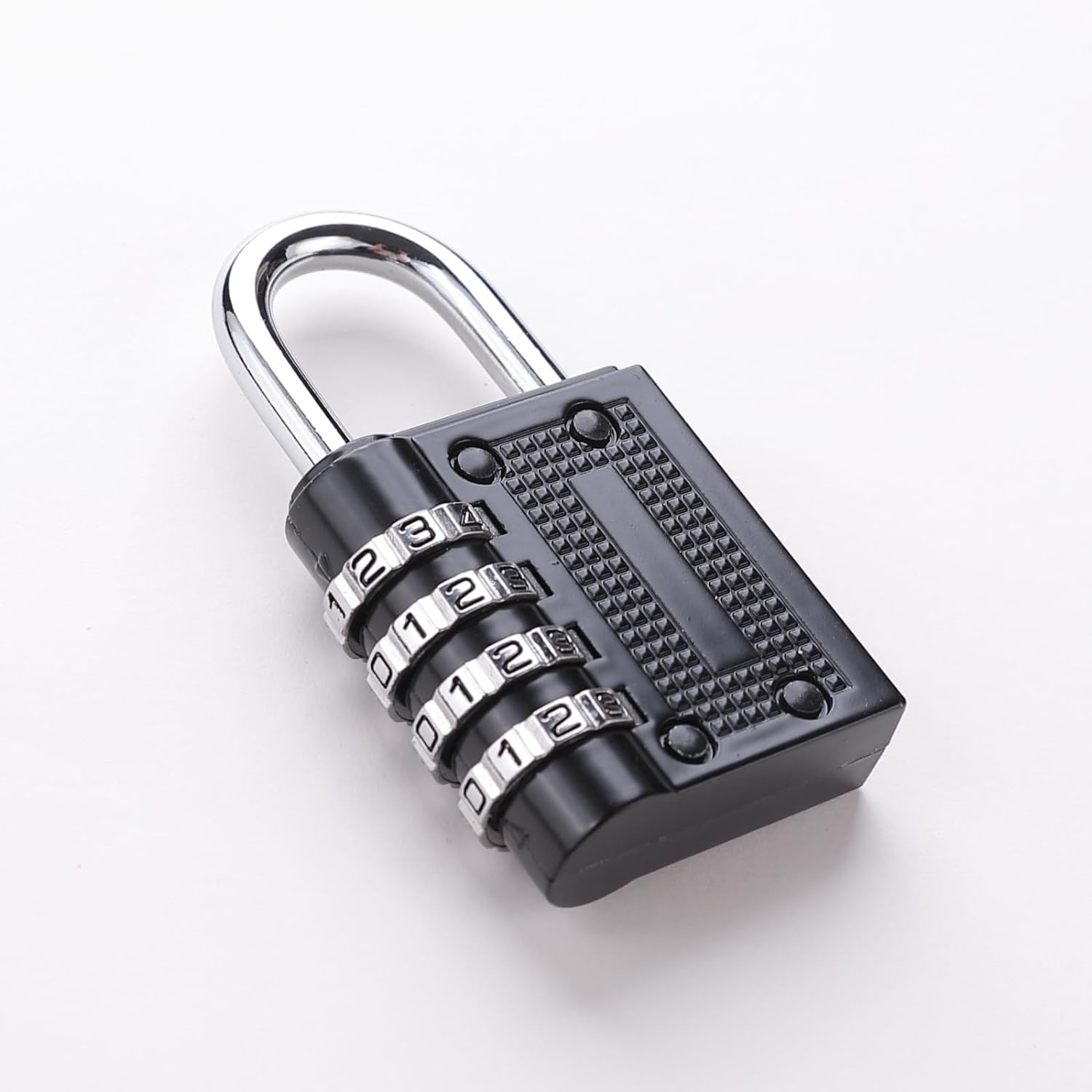 Kuber Industries 4 Digit Combination Padlock|Keyless Luggage Lock (Black)