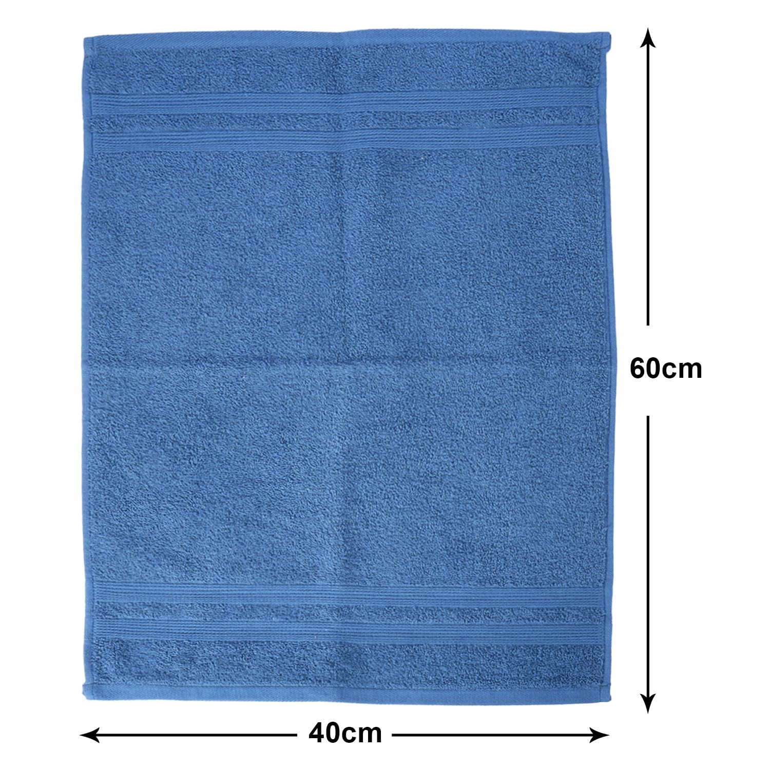 Kuber Industries 525 GSM Cotton Hand towels |Super Soft, Quick Absorbent & Anti-Bacterial|Gym & Workout Towels|Pack of 2 (Blue & Ivory)