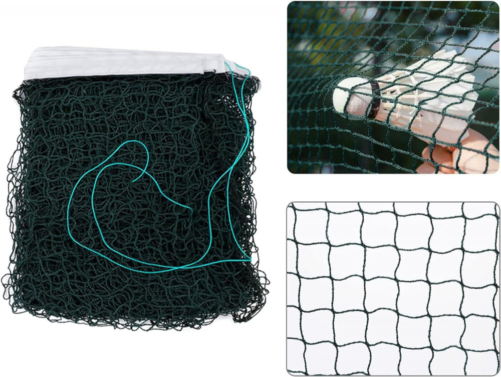 Kuber Industries Badminton Net|Nylon Net for Tournament, Sports Coaching|Shuttle Net Indoor, Outdoor (Dark Green)