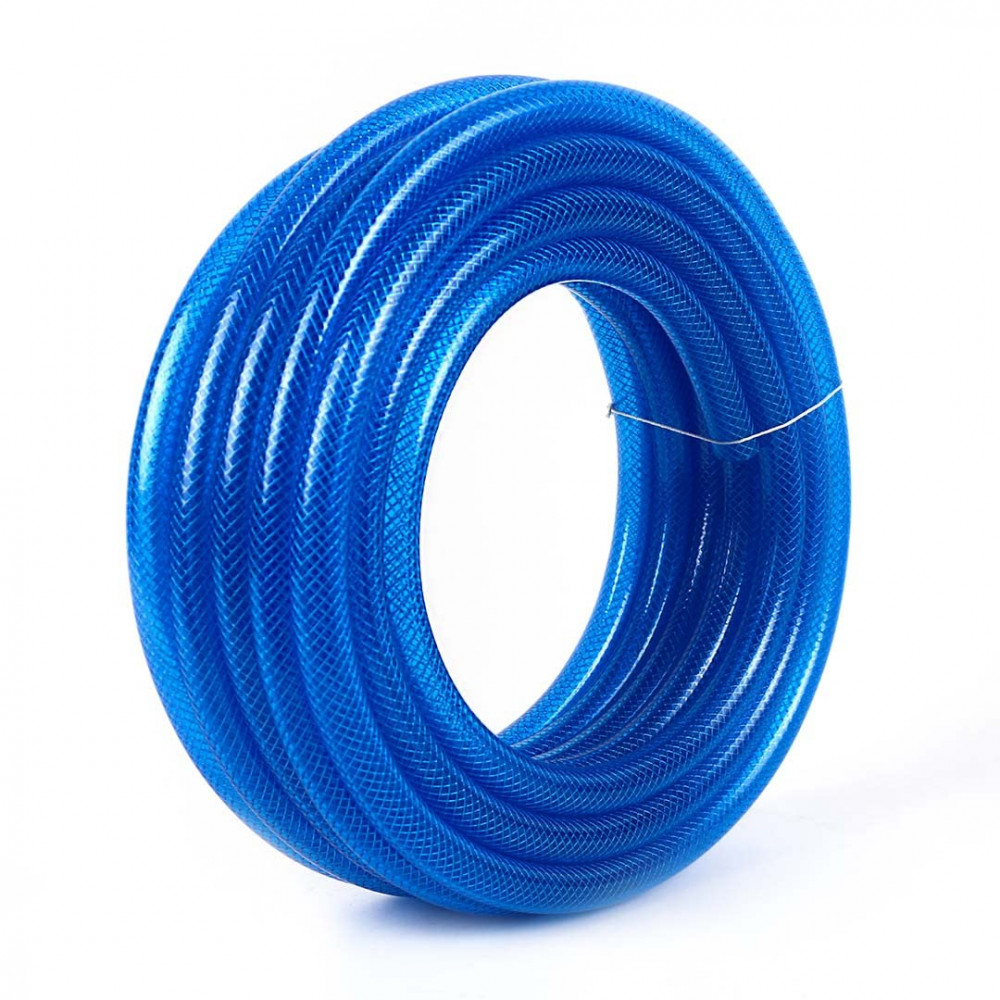 Kuber Industries Basic PVC with Nylon Braided Water Pipe 10 Meter | Water Pipe for Garden, Car &amp; Pet Cleaning | Easy to Use, &amp; Leak Proof Hose Pipe | Blue
