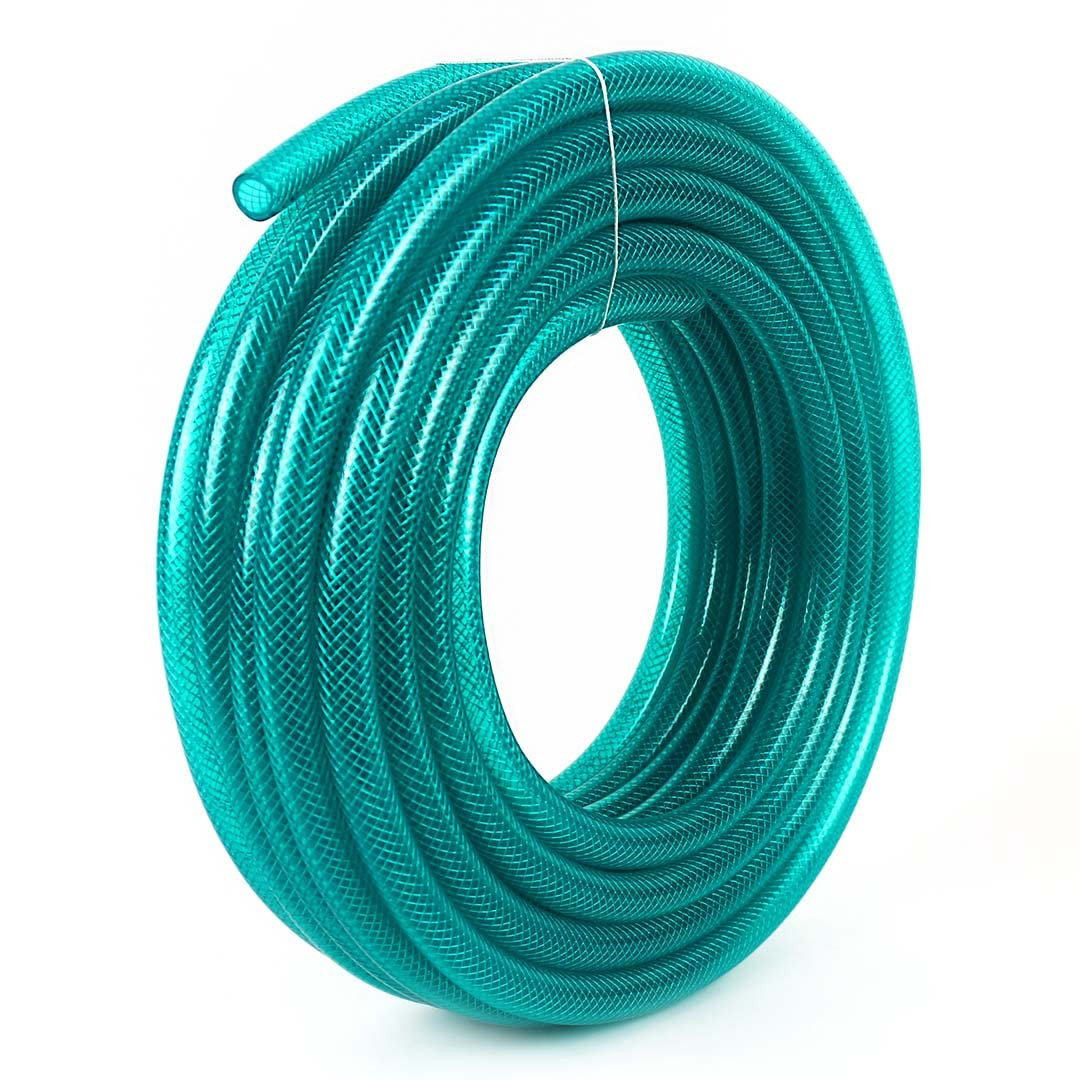 Kuber Industries Basic PVC with Nylon Braided Water Pipe 10 Meter | Water Pipe for Garden, Car & Pet Cleaning | Easy to Use, & Leak Proof Hose Pipe | Green
