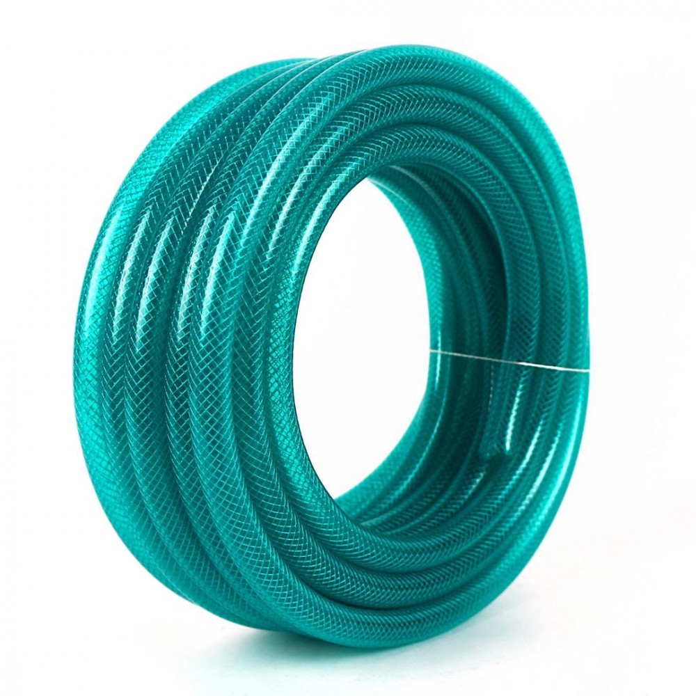 Kuber Industries Basic PVC with Nylon Braided Water Pipe 10 Meter|Multi-Utility Water Pipe for Garden, Car Cleaning &amp; Pet Cleaning|Heavy Duty &amp; Leak Proof Hose Pipe |Green |