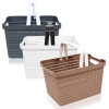 Kuber Industries Basket | Plastic Fruits Storage Basket | Picnic Storage Basket | Kitchen Storage Basket | Stationery Storage Basket | FLORA-222 | Pack of 3 | Multicolor