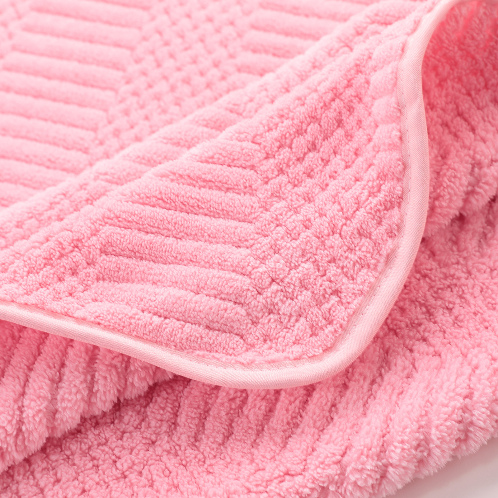 Kuber Industries Bath Towel For Men, Women|280 GSM|Extra Soft & Fade Resistant|Polyester Towels For Bath|Waffle Texture|Bathing Towel, Bath Sheet (Pink)
