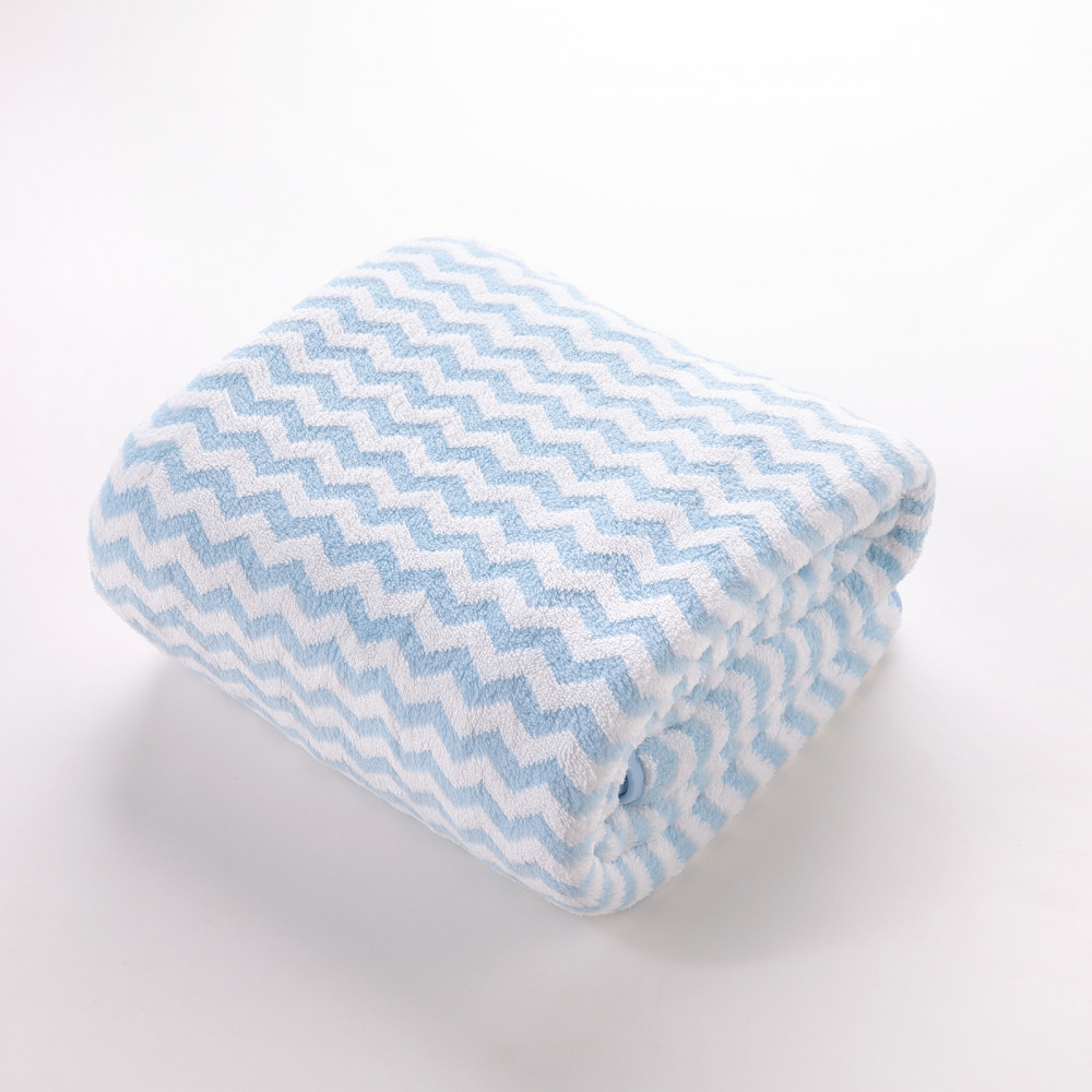 Kuber Industries Bath Towel For Men, Women|280 GSM|Extra Soft &amp; Fade Resistant|Polyester Towels For Bath|Stripes Design|Bathing Towel, Bath Sheet (Blue)