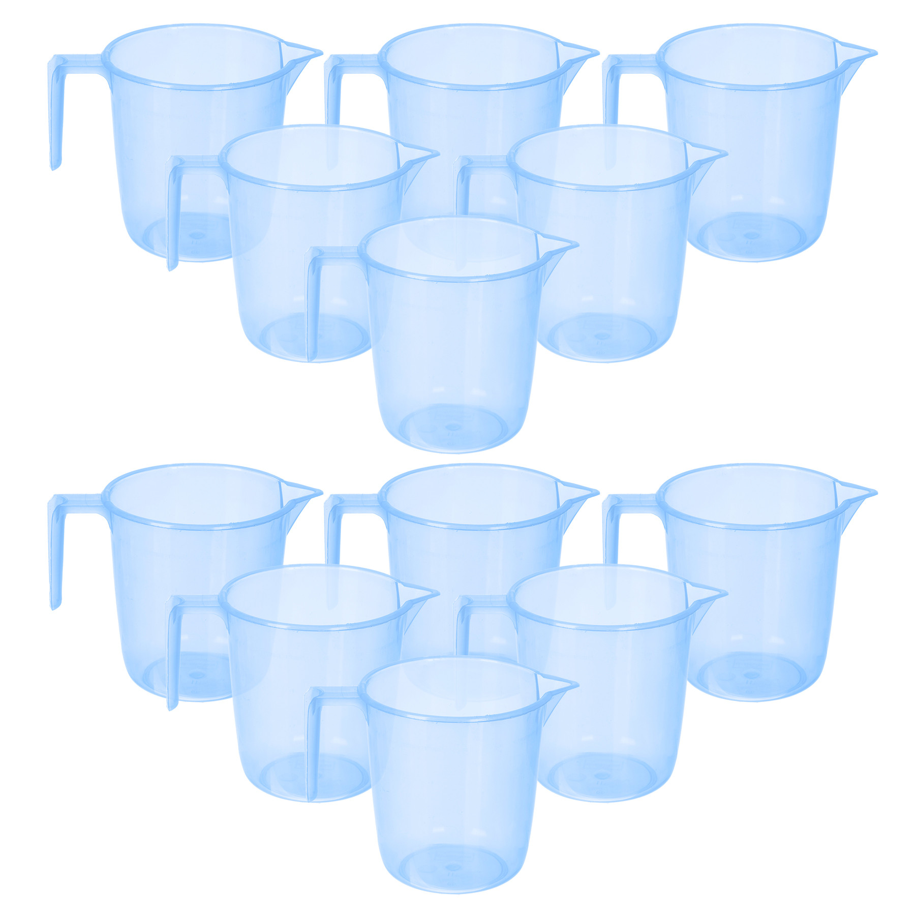 Kuber Industries Bathroom Mug | Multipurpose Bath Rinse Mug for Bathroom | Reusable Bath Mug | Wash Mug for Toilet | Mug for Washroom | 1100 ML | Transparent Blue
