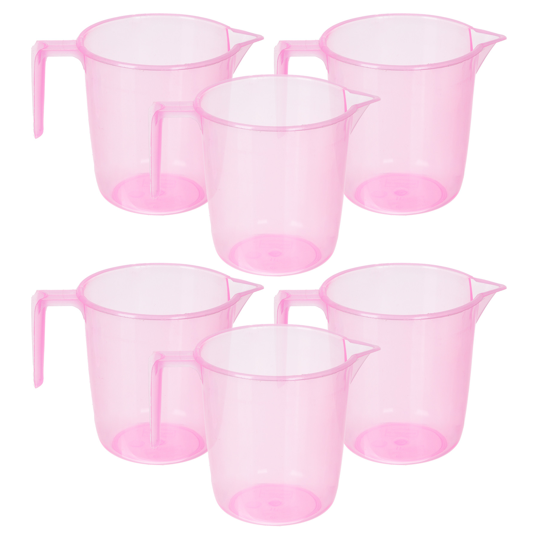 Kuber Industries Bathroom Mug | Multipurpose Bath Rinse Mug for Bathroom | Reusable Bath Mug | Wash Mug for Toilet | Mug for Washroom | 1100 ML | Transparent Pink
