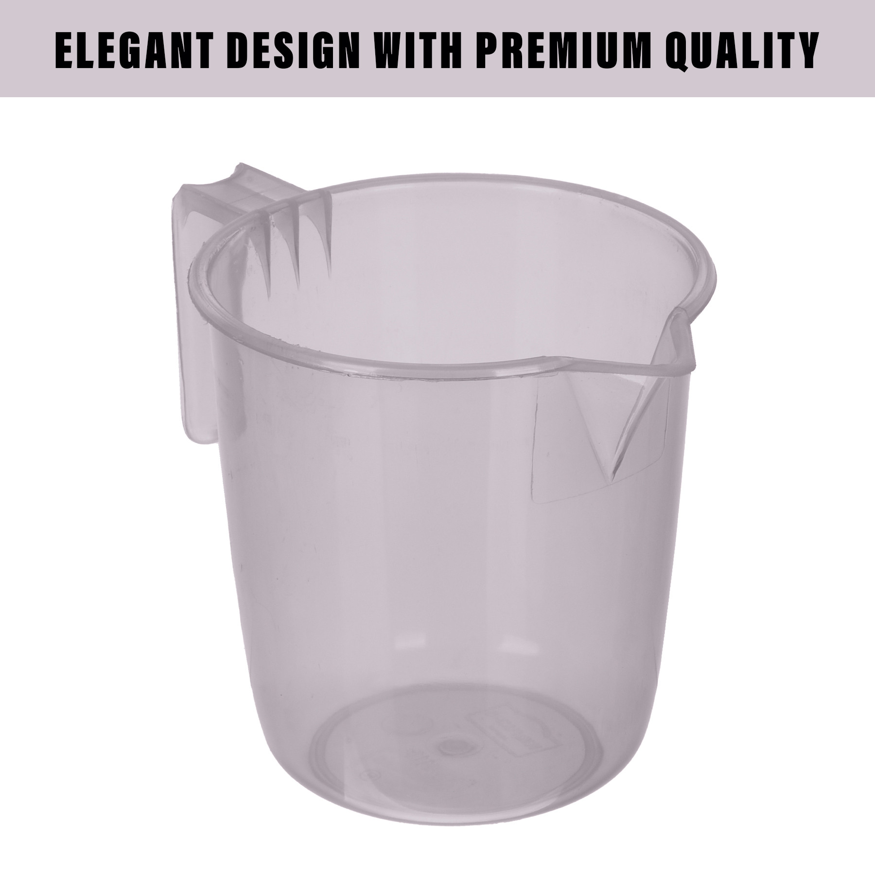 Kuber Industries Bathroom Mug | Multipurpose Bath Rinse Mug for Bathroom | Reusable Bath Mug | Wash Mug for Toilet | Mug for Washroom | 1100 ML | Transparent Gray
