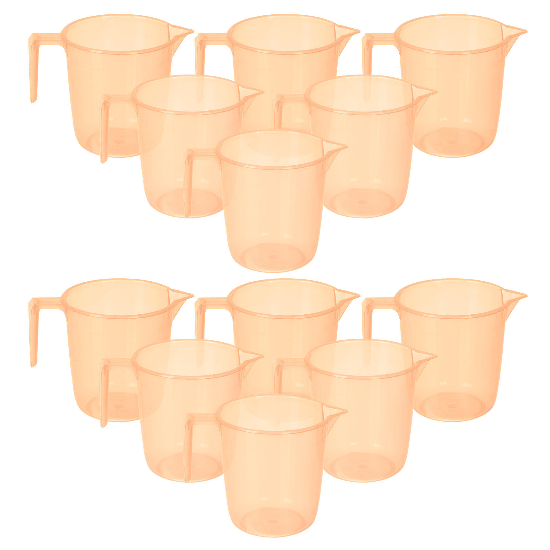 Kuber Industries Bathroom Mug | Multipurpose Bath Rinse Mug for Bathroom | Reusable Bath Mug | Wash Mug for Toilet | Mug for Washroom | 1100 ML | Transparent Orange