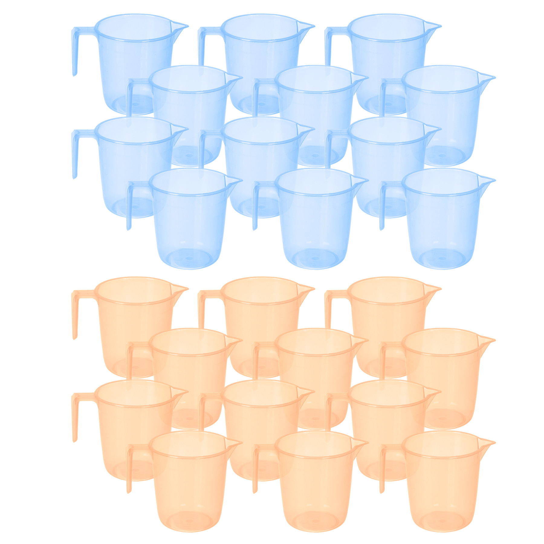 Kuber Industries Bathroom Mug | Multipurpose Bath Rinse Mug for Bathroom | Reusable Bath Mug | Wash Mug for Toilet | Mug for Washroom | 1100 ML | Transparent | Blue & Orange