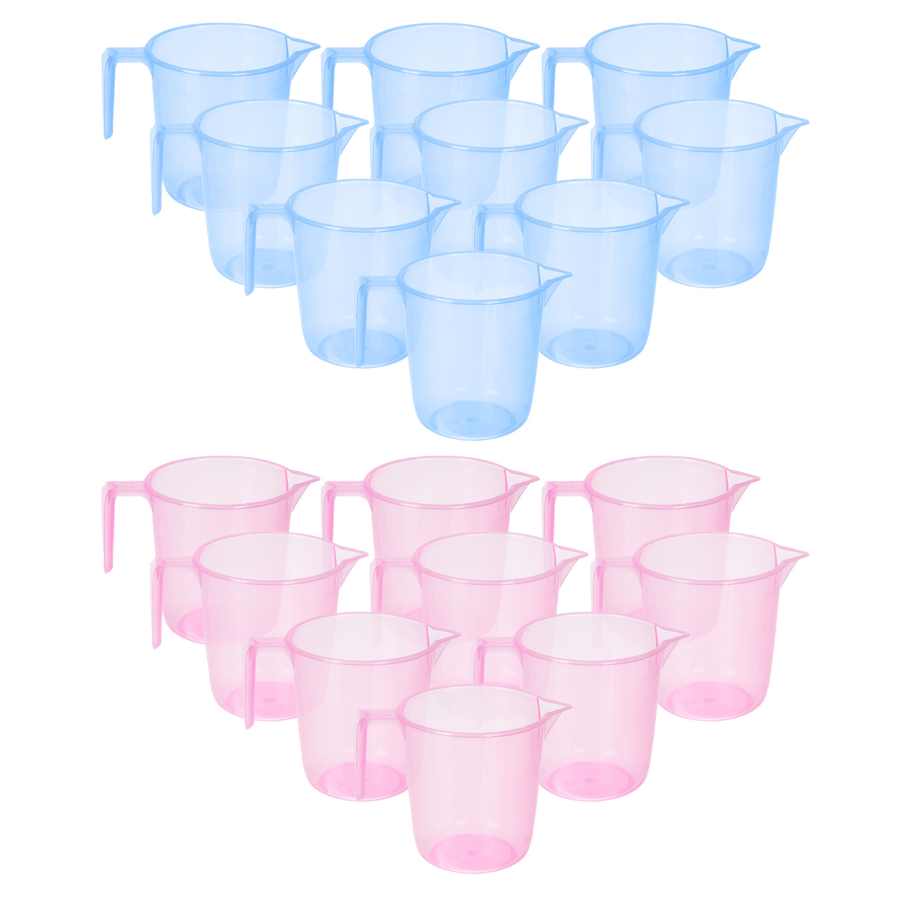 Kuber Industries Bathroom Mug | Multipurpose Bath Rinse Mug for Bathroom | Reusable Bath Mug | Wash Mug for Toilet | Mug for Washroom | 1100 ML | Transparent | Blue & Pink