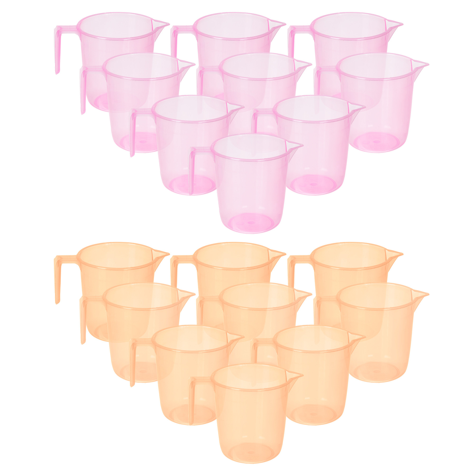Kuber Industries Bathroom Mug | Multipurpose Bath Rinse Mug for Bathroom | Reusable Bath Mug | Wash Mug for Toilet | Mug for Washroom | 1100 ML | Transparent | Pink & Orange