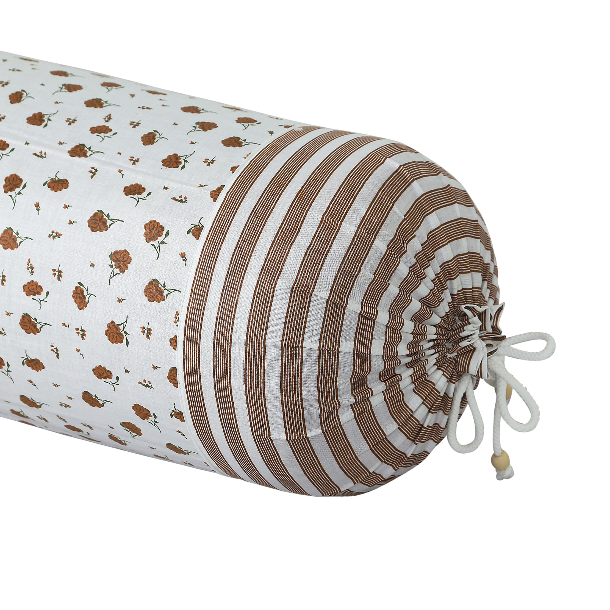 Kuber Industries Bolster Covers | Cotton Bolster Cover Set | Diwan Bolster Cover Set | Bolster Pillow Cover | Flower Masand Cover | 16x32 Inch | Pack of 4 | Multi