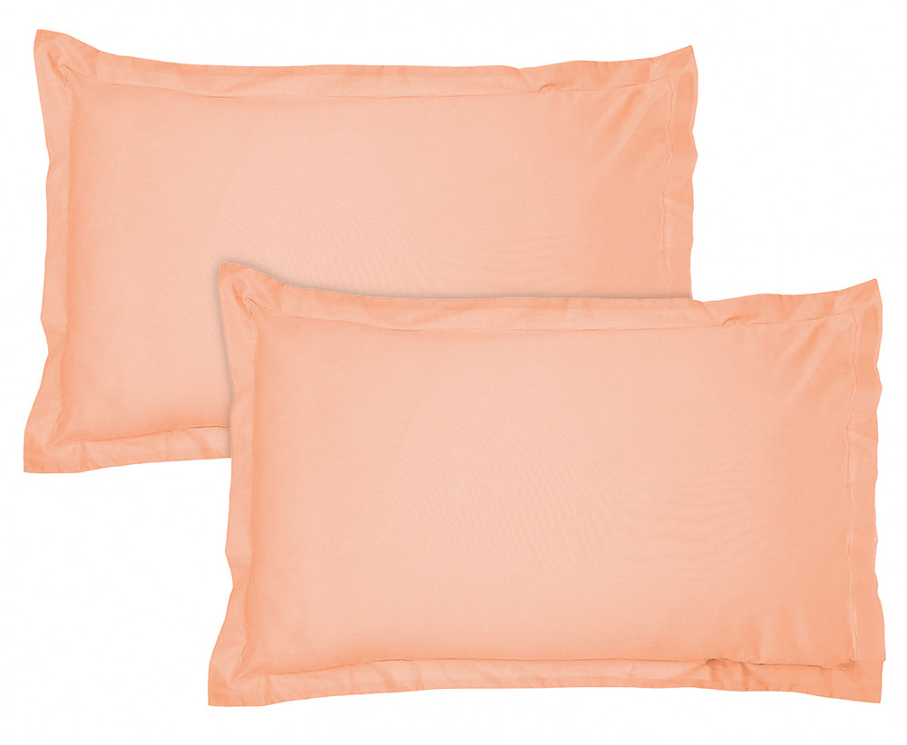 Kuber Industries Breathable &amp; Soft Cotton Pillow Cover For Sofa, Couch, Bed - 29x20 Inch,(Peach)