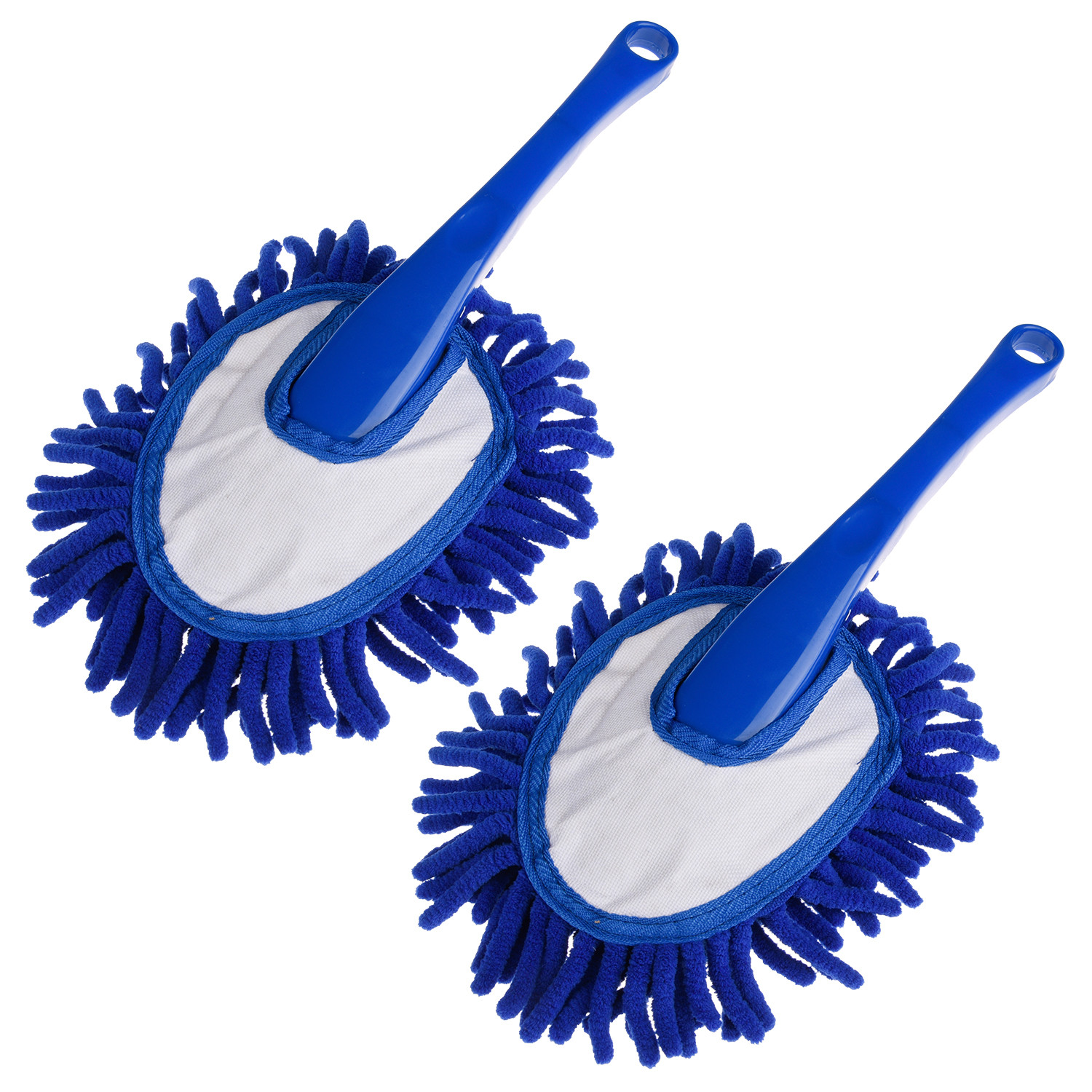 Kuber Industries Car Duster | Cleaning Duster with Handle | Dust Cleaning Brush | Kitchen Cleaning Brush | Car Dashboard Brush | Dry-Wet Cleaning Brush | Small | Blue