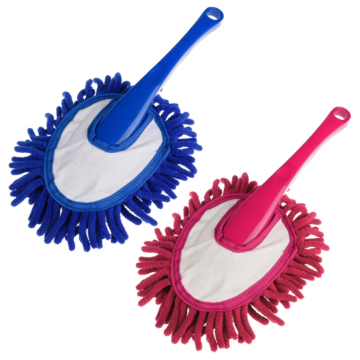 Kuber Industries Car Duster | Cleaning Duster with Handle | Dust Cleaning Brush | Kitchen Cleaning Brush | Car Dashboard Brush | Dry-Wet Cleaning Brush | Small | Pack of 2 | Multi