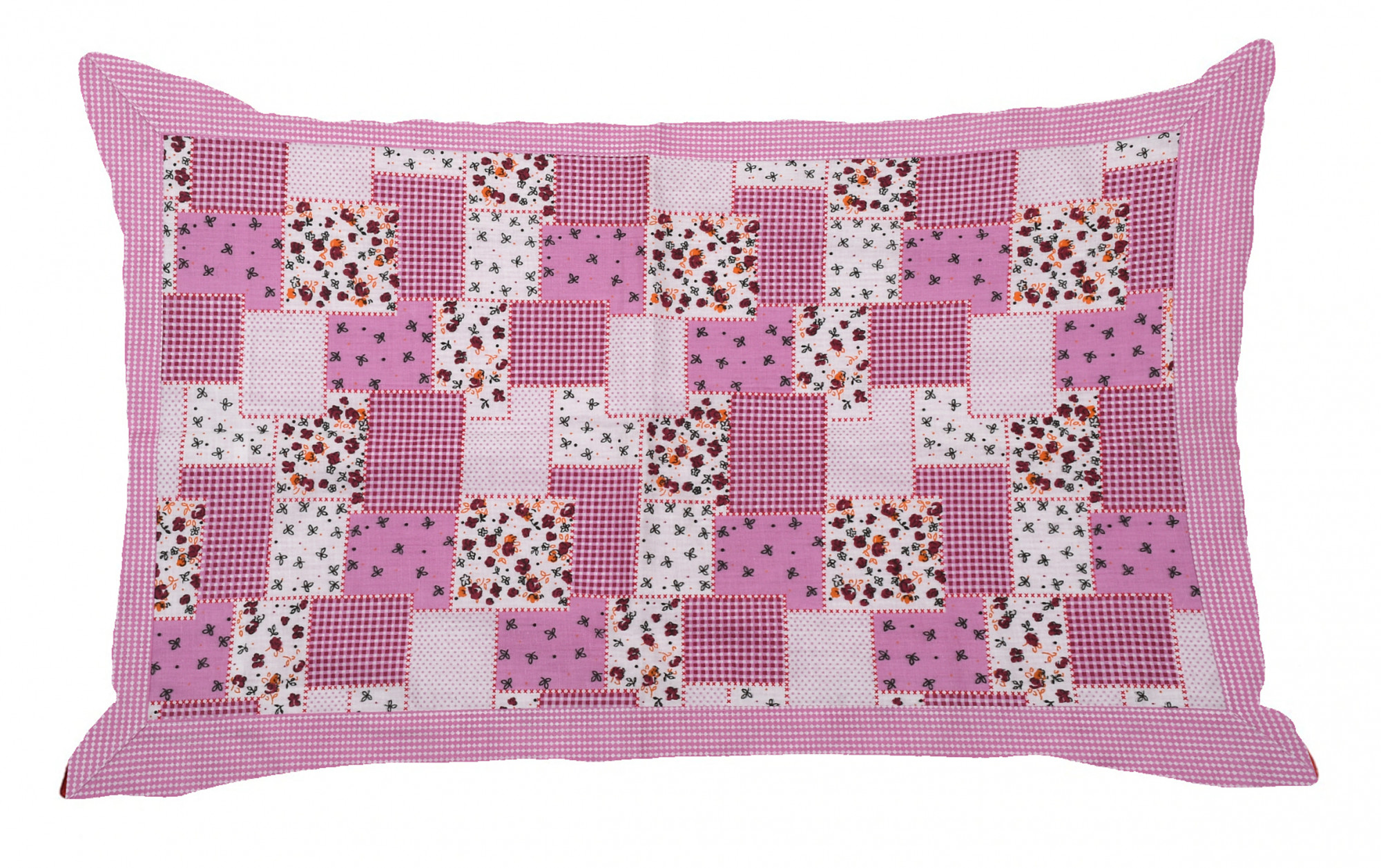 Kuber Industries Check Design Premium Cotton Pillow Covers, 18 x 28 inch,(Pink)