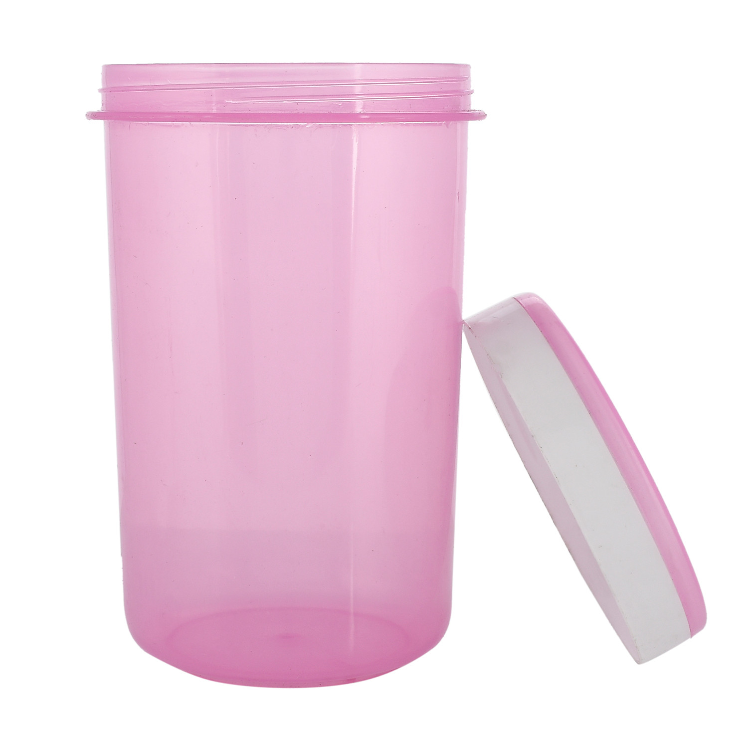 Kuber Industries Containers Set for Kitchen|BPA-Free Plastic 1500 ML Storage Containers Set With Spoon for Kitchen (Pink)