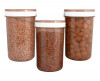 Kuber Industries Containers Set for Kitchen|BPA-Free Plastic 1500 ML Storage Containers Set With Spoon for Kitchen (Brown)