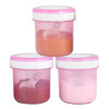 Kuber Industries Containers Set for Kitchen|BPA-Free Plastic 350 ML Storage Containers Set With Spoon for Kitchen(Pink)