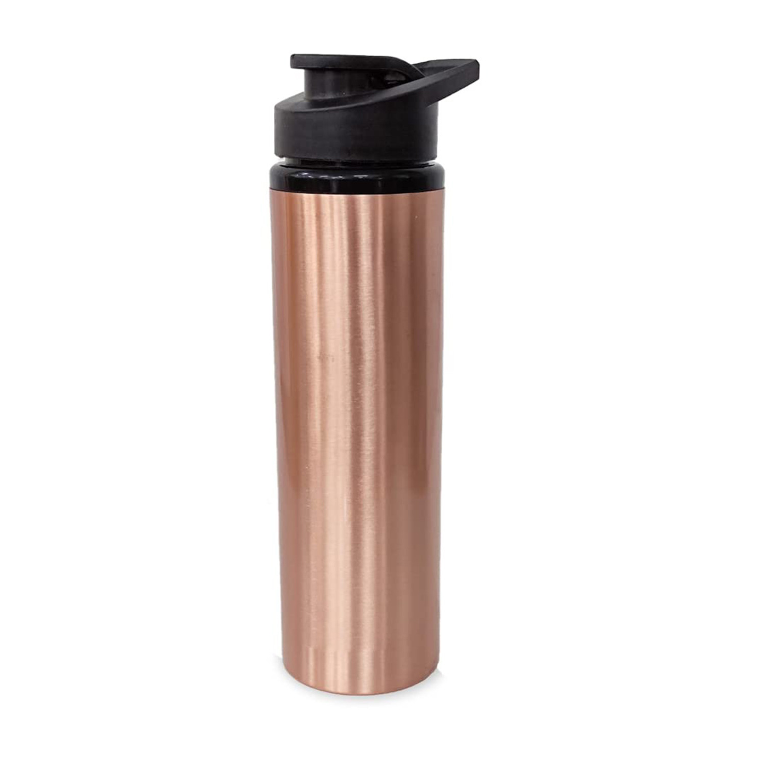 Kuber Industries Copper Water Bottle with Sipper 750ml| Leak Proof Sipper Bottle|Designer 100% Pure Copper Bottle | Copper Bottle For Home, Office, Kids (Pack of 1)