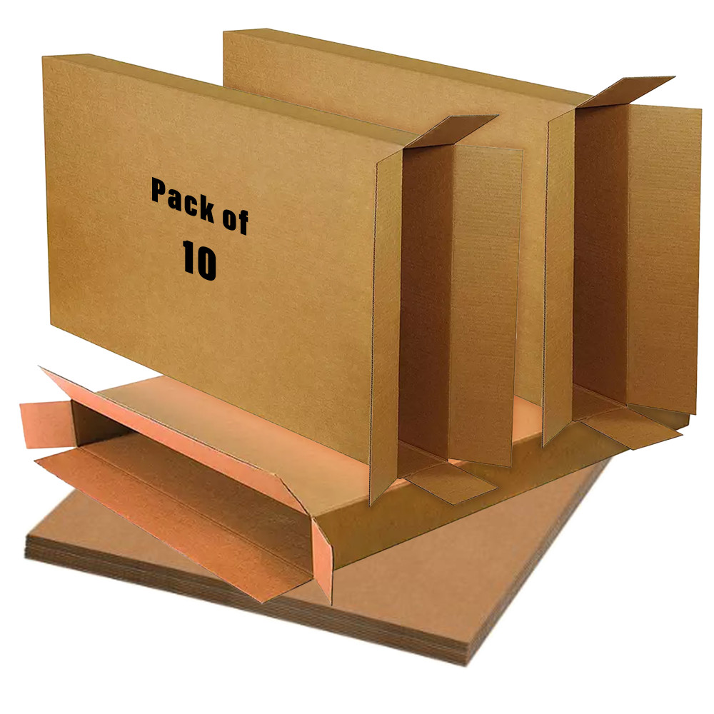Kuber Industries Corrugated Box | 3 Ply Corrugated Packing Box | Corrugated for Shipping | Corrugated for Courier &amp; Goods Transportation | L 14.5 x W 2 x H 20 Inch| Brown