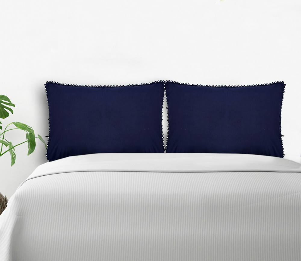 Kuber Industries Cotton Pillow Cover Set-17&quot;x24&quot; (Blue) Luxury Pillow Covers-KUBMART3378