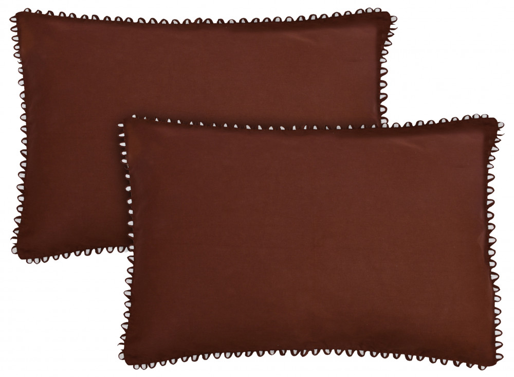 Kuber Industries Cotton Pillow Cover Set-17&quot;x24&quot; (Brown) Luxury Pillow Covers-KUBMART3396