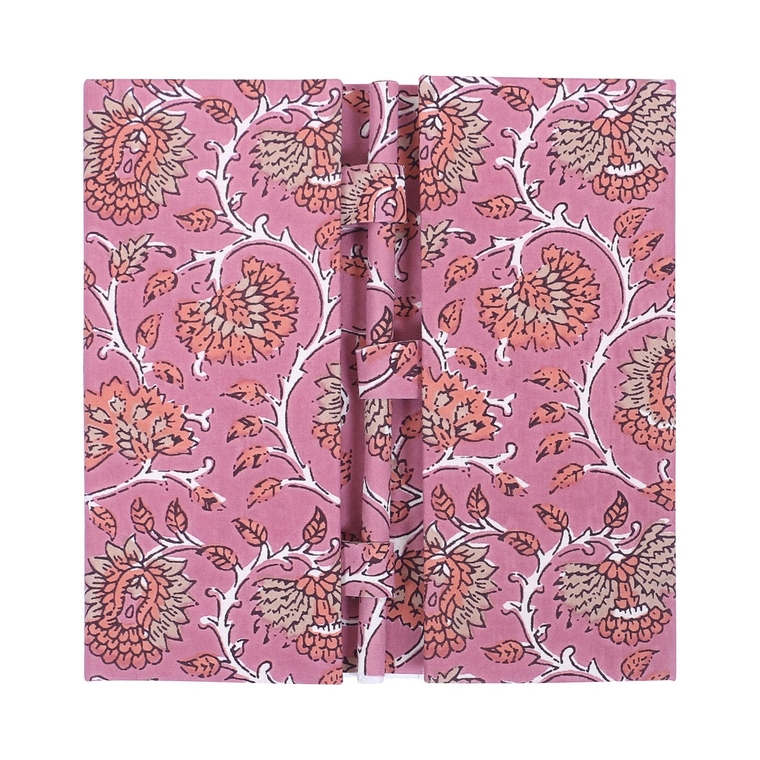 Kuber Industries Diary | Cardboard Travel Notebook | Diary for Journey | Leaf Pen-Diary | Diary for Writing Thoughts & Memories | Relieve Stress | Light Pink
