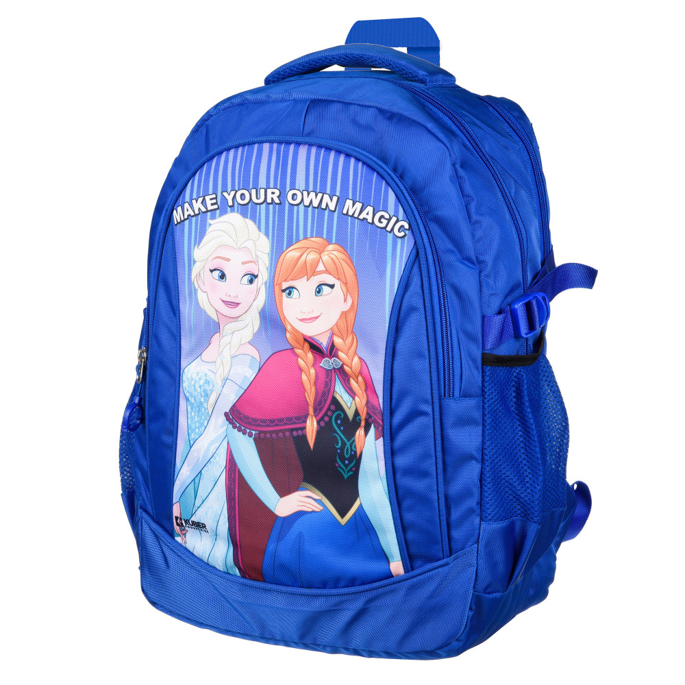 Kuber Industries Disney Frozen School Bags | Kids School Bags | Student Bookbag | Travel Backpack | School Bag for Girls &amp; Boys | School Bag with 3 Compartments | Blue