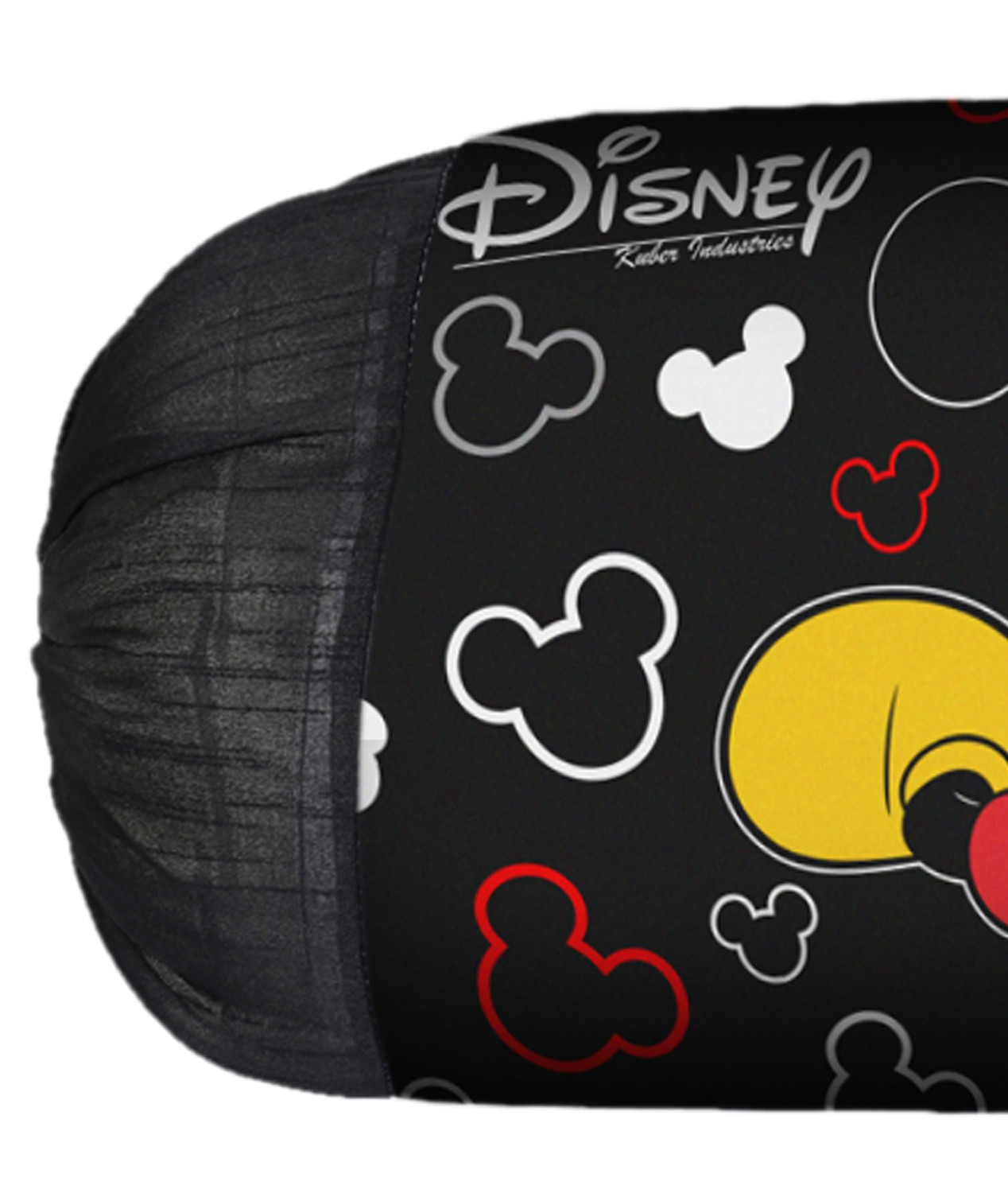 Kuber Industries Disney Minnie Mickey Print Silk Special long Crush Bolster Cover-Black & Pink