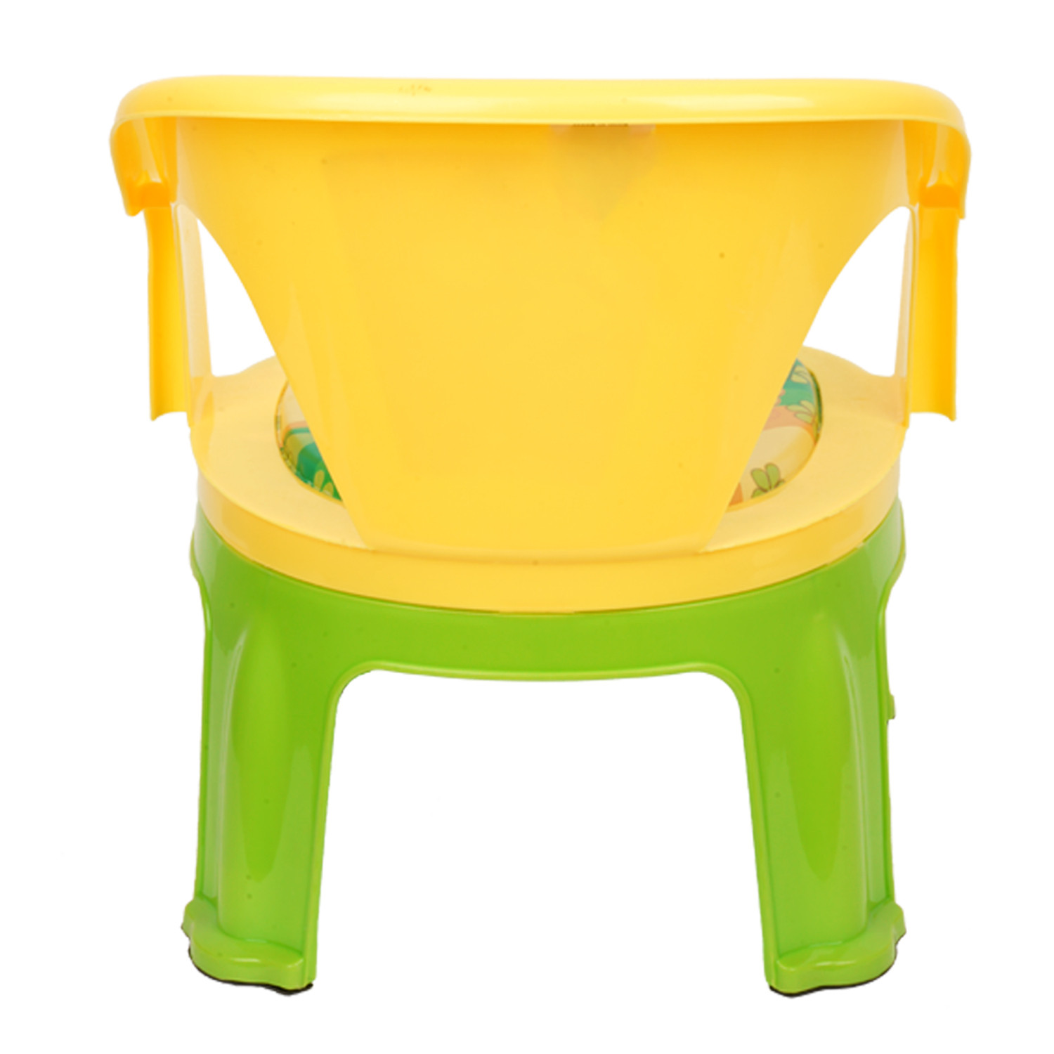 Kuber Industries Disney Pooh Kids Chair | Plastic Foldable Kids Chair | Chair for Kidsroom | School Study Stool | Baby Stool | Indoor or Outdoor Stool for Kids | Capacity 30 Kg | Yellow & Green