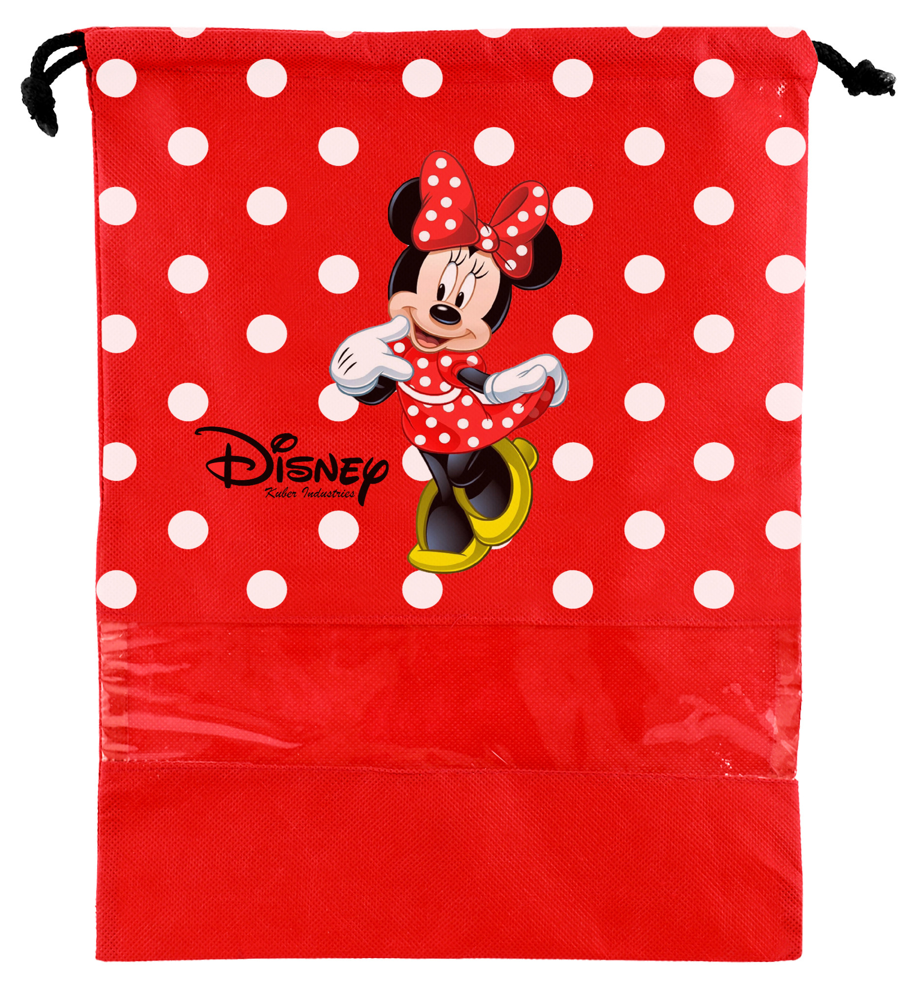 Kuber Industries Disney Print Non Woven Travel Shoe Cover, String Bag Organizer (Grey & Red & Pink) -HS_35_KUBMART18041