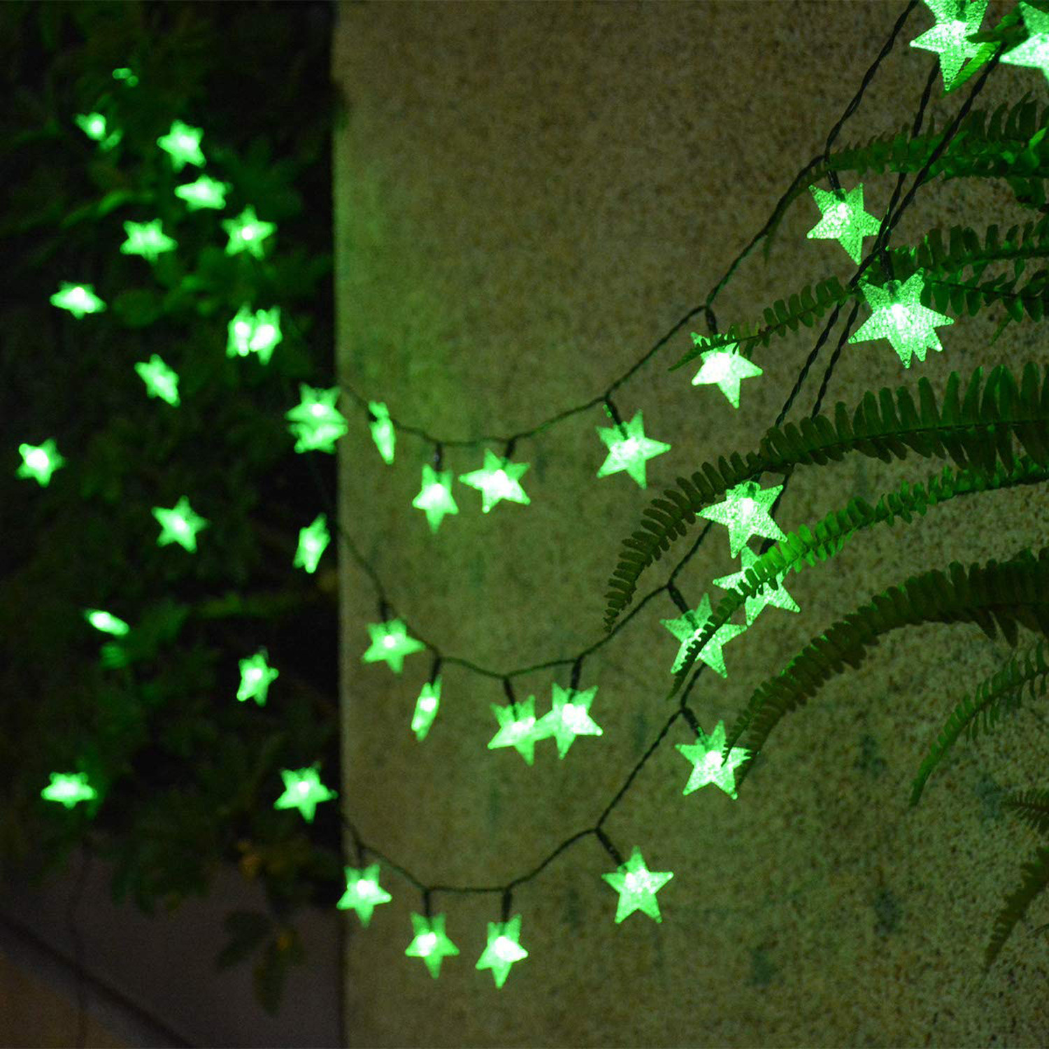 Kuber Industries Diwali Lights | 20 Stars Fairy Lights for Diwali | Christmas | Home Decoration | Indoor & outdoor | Diwali Lights for Decoration | Chota Star | Green