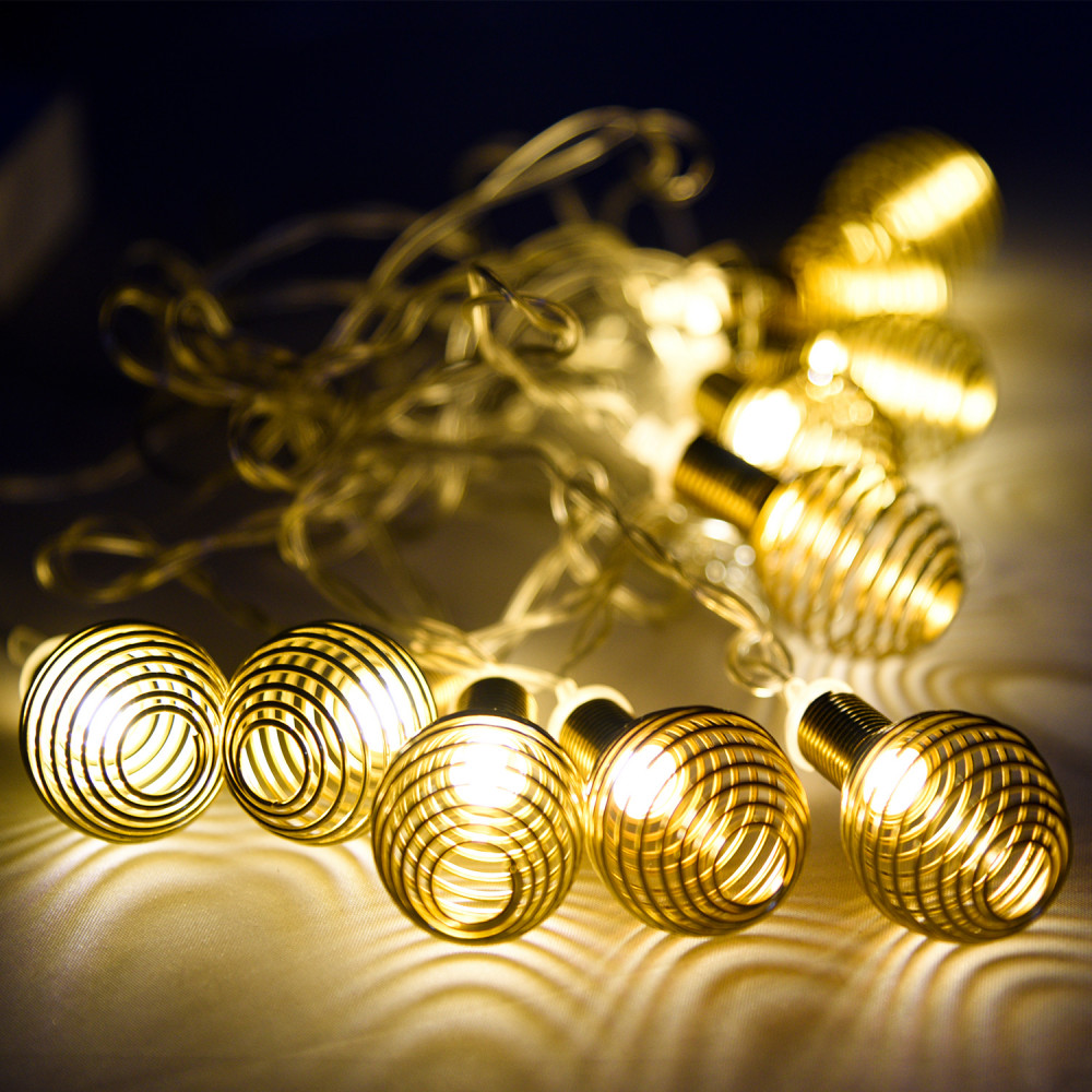 Kuber Industries Diwali Lights | Diwali String Light For Décor | Lights for Christmas | Lights for Navratri | Lights for Party | Lights for Indoor &amp; Outdoor | Spiral String Lights | Golden