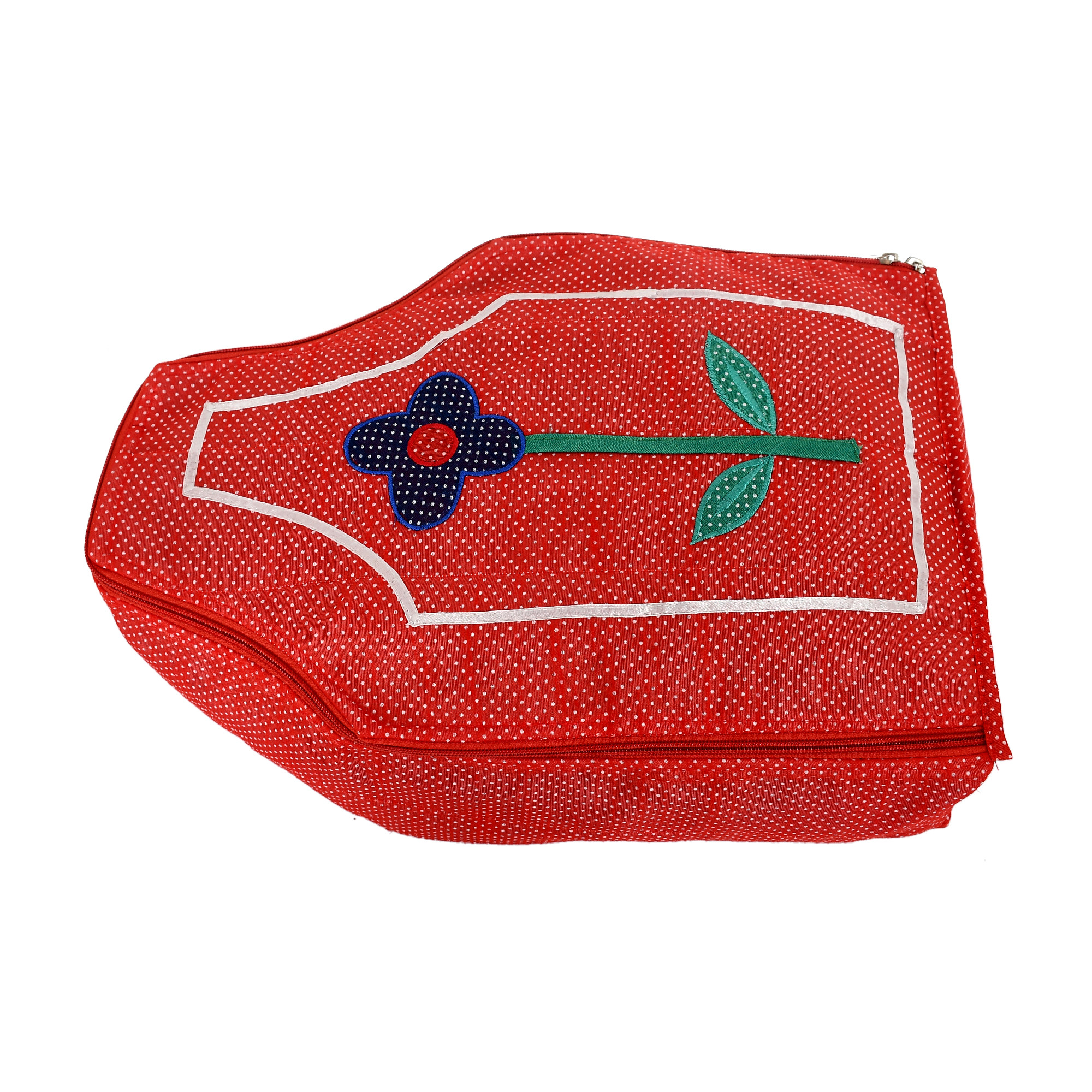 Kuber Industries Dot Printed Non Woven Blouse Cover Storage Bag, Organizers for Wardrobe (Red)