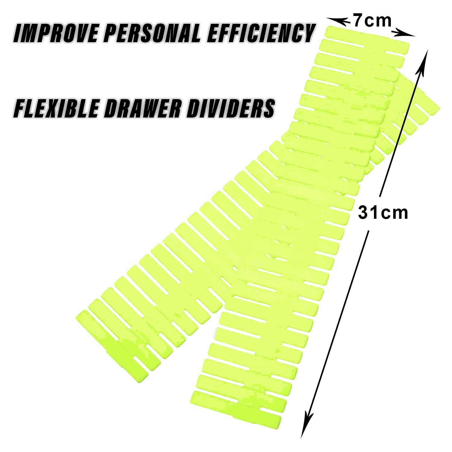 Kuber Industries Drawer Divider|Plastic Adjustable Drawer Organizer|Flexible Drawer Dividers For Socks|Tie|Makeup|Kitchen|Dresser|(Assorted)