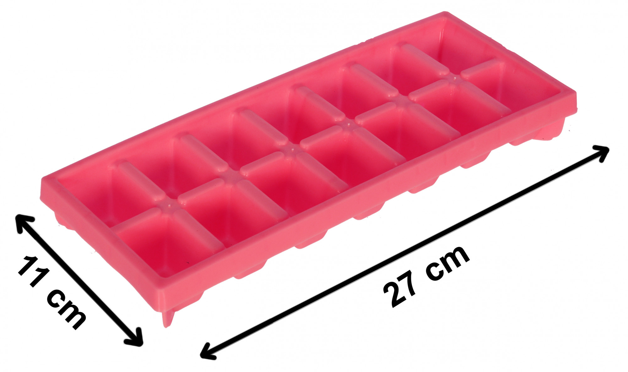Kuber Industries Easy Release Ice Cube Tray Set - Durable Plastic Stackable Easy Twist 14 Cube Trays- Pack of 4 (Pink & Yellow)