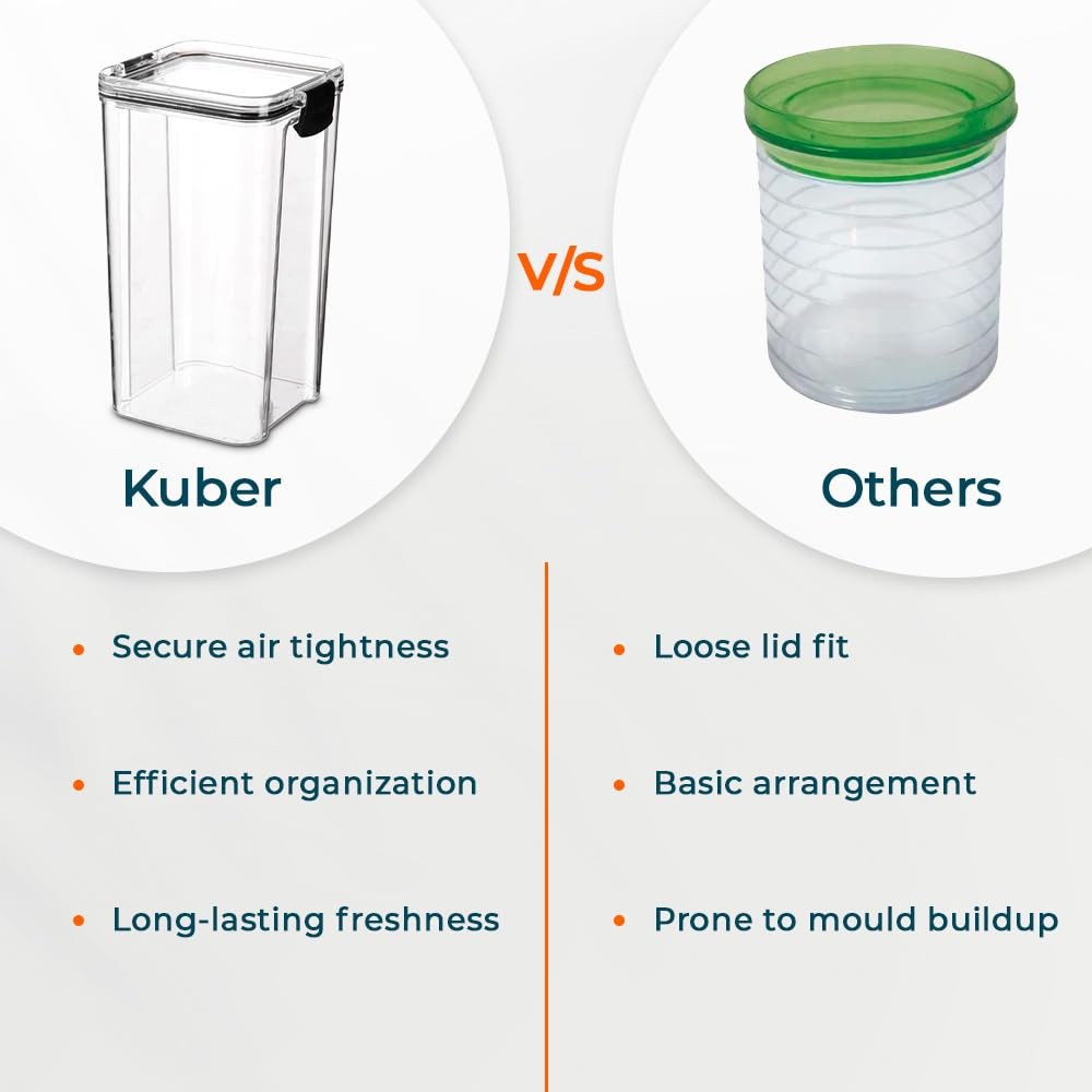 Kuber Industries Extra Large Refrigerator Storage Crisper/Fridge Container with Airtight Lid (Transparent)