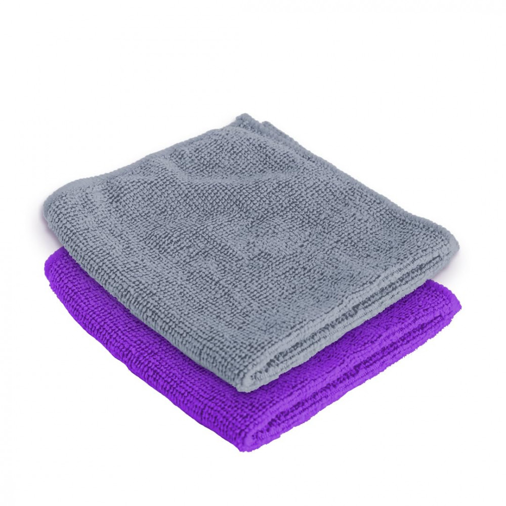 Kuber Industries Face Towel | Microfiber Hand Towel | Antibacterial Face Towel | Hair &amp; Face Towel for Man | 400 GSM Towel | SHXS40602 | SHXS40601 | Pack of 2 | Purple &amp; Gray