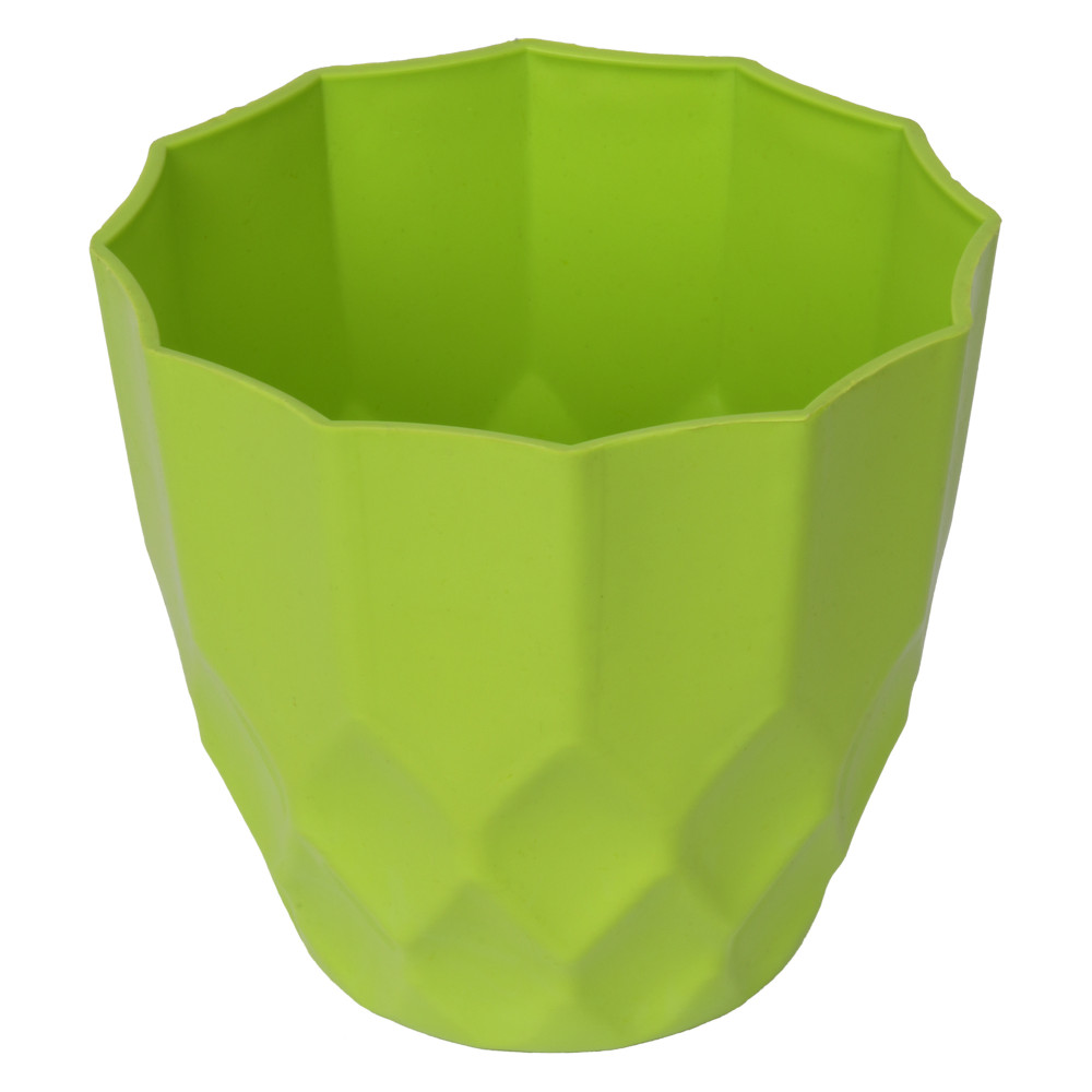Kuber Industries Flower Pot | Flower Planter Pots for Indoor | Flower Pots for Outdoor | Pot for Garden &amp; Balcony Flowering | Flower Plants Pot | Barfi Flower Pot | 6 Inch | Green