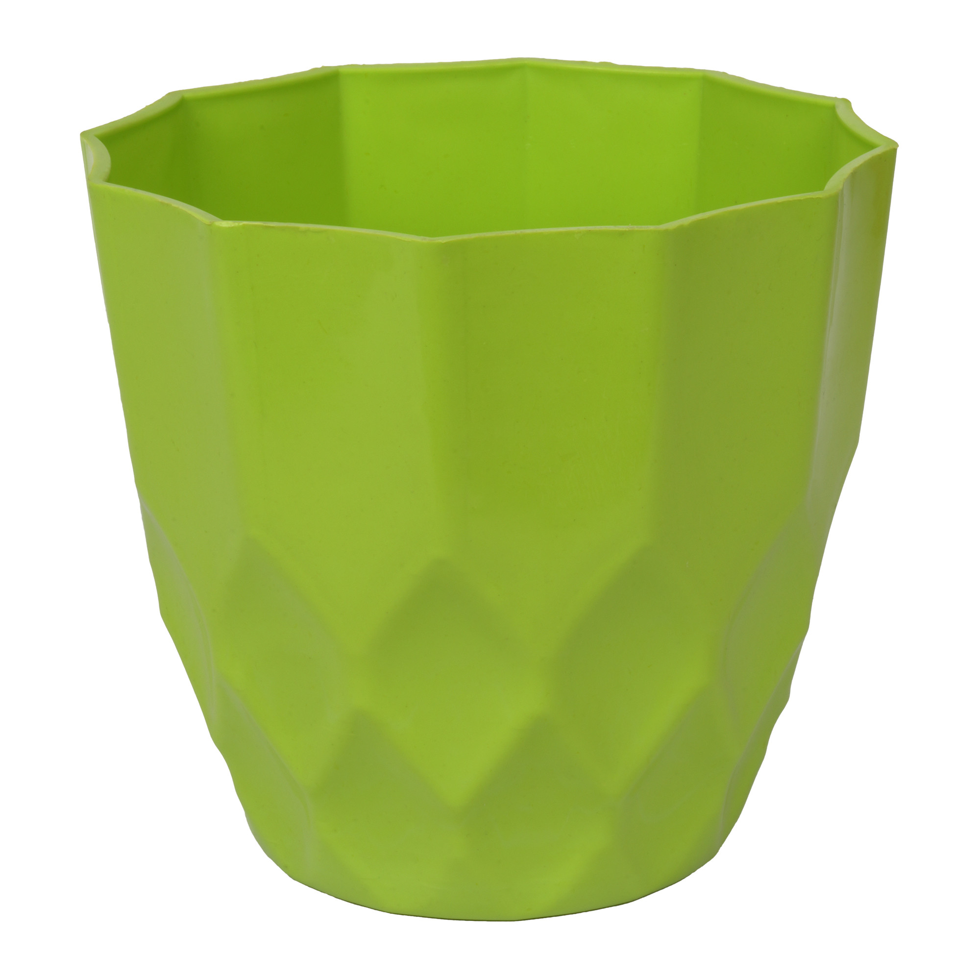 Kuber Industries Flower Pot | Flower Planter Pots for Indoor | Flower Pots for Outdoor | Pot for Garden & Balcony Flowering | Flower Plants Pot | Barfi Flower Pot | 6 Inch | Green