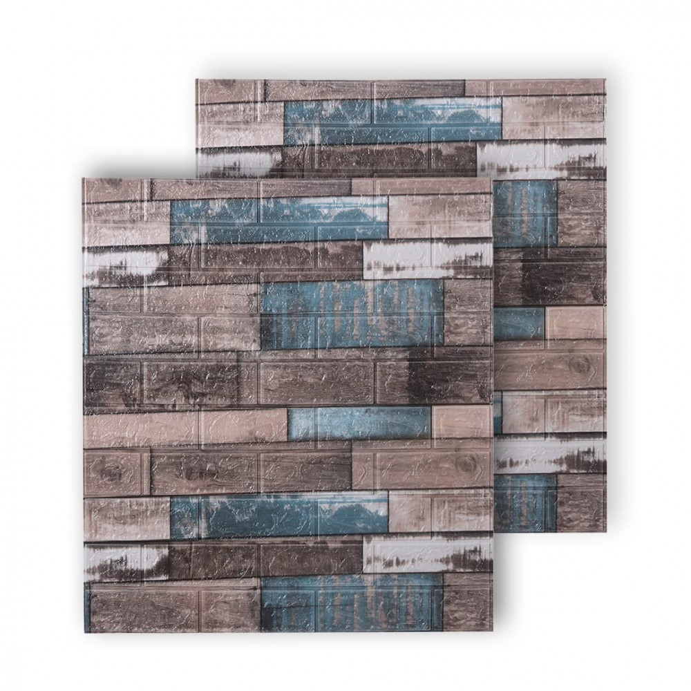 Kuber Industries Foam Brick Pattern 3D Wallpaper for Walls | Soft PE Foam| Easy to Peel, Stick &amp; Remove DIY Wallpaper | Suitable on All Walls | Pack of 2 Sheets,70 cm X 70 cm