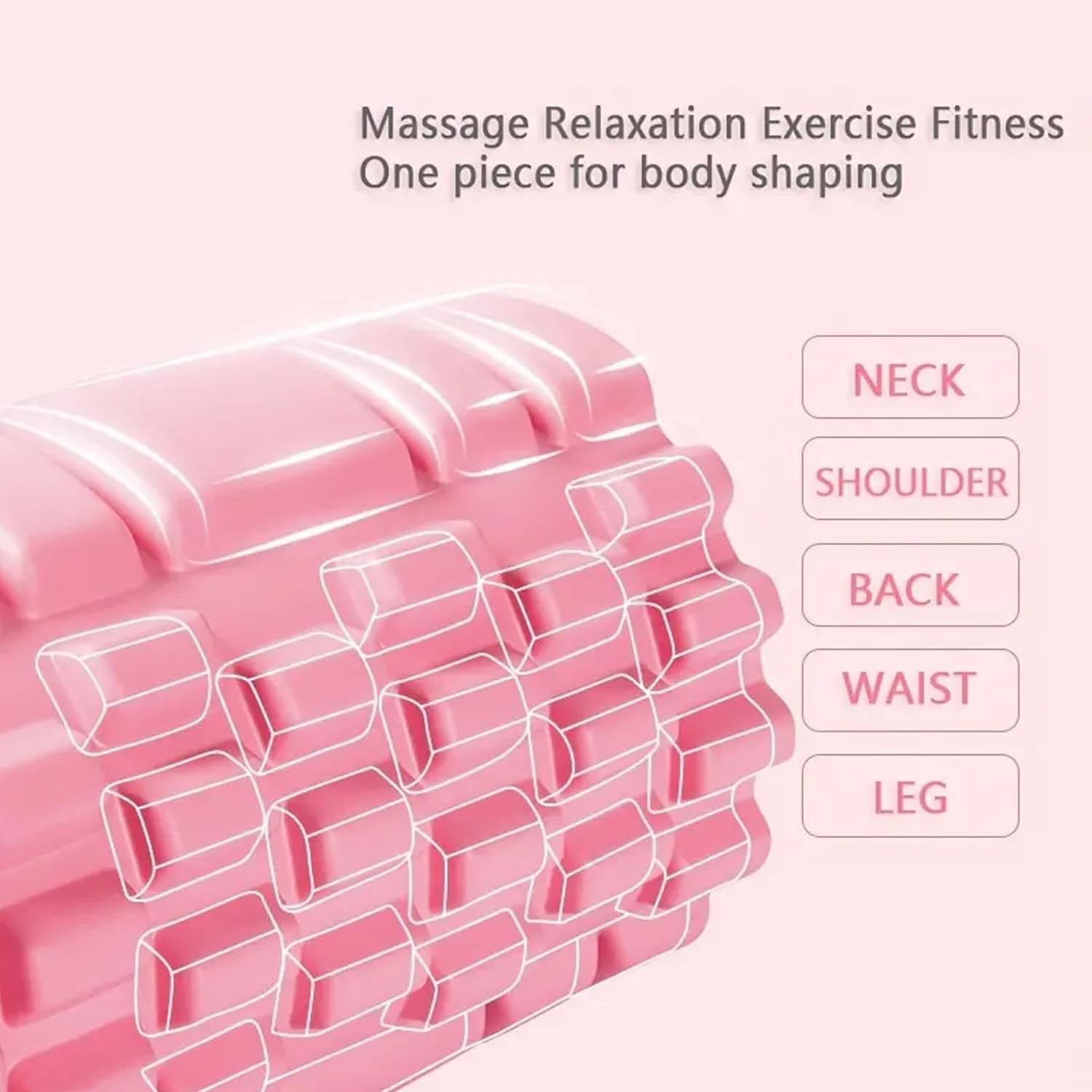 Kuber Industries Foam Roller For Exercise, Back Pain, Knee Pain (Pink)