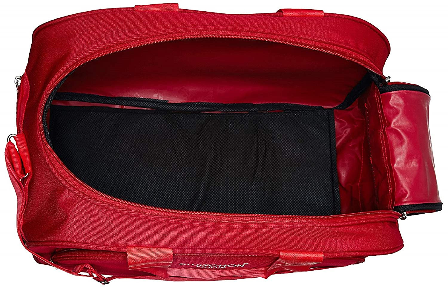 Kuber Industries Foldable Rexine Travel Storage Luggage Bag Carrying Bag (Red)